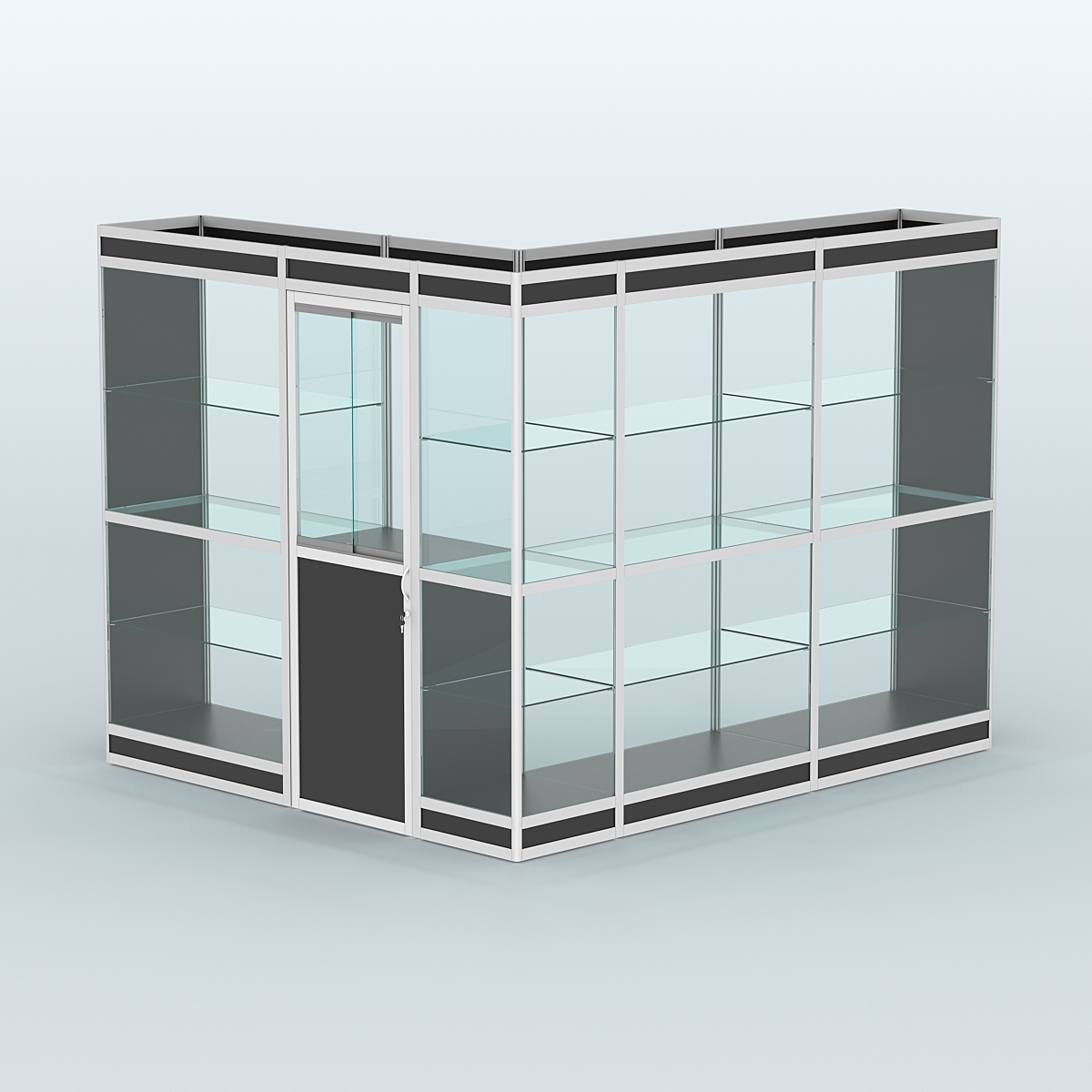 Павильон из профиля угловой №1в (5,5 кв.м) Черный