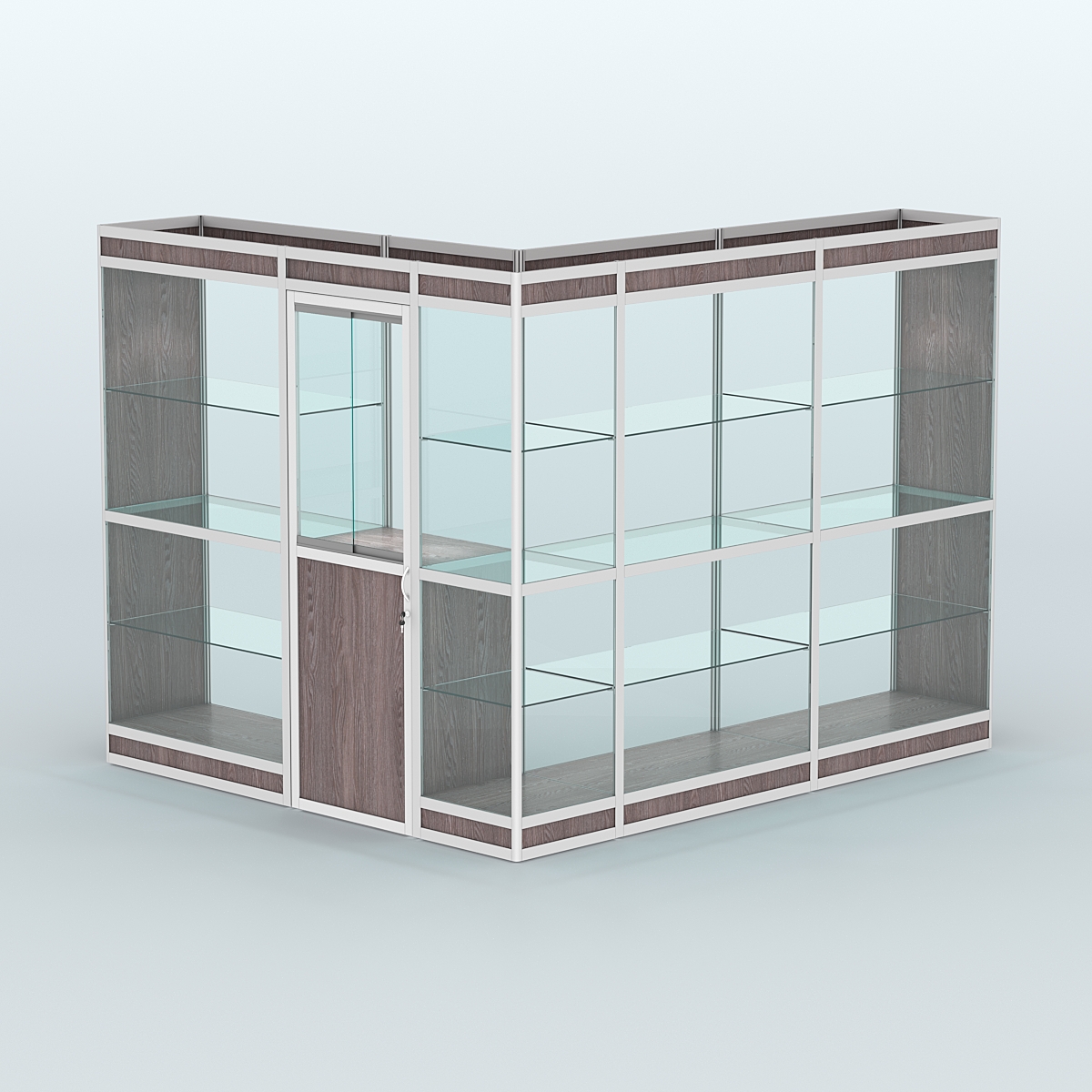 Павильон из профиля угловой №1в (5,5 кв.м) Ясень Анкор темный