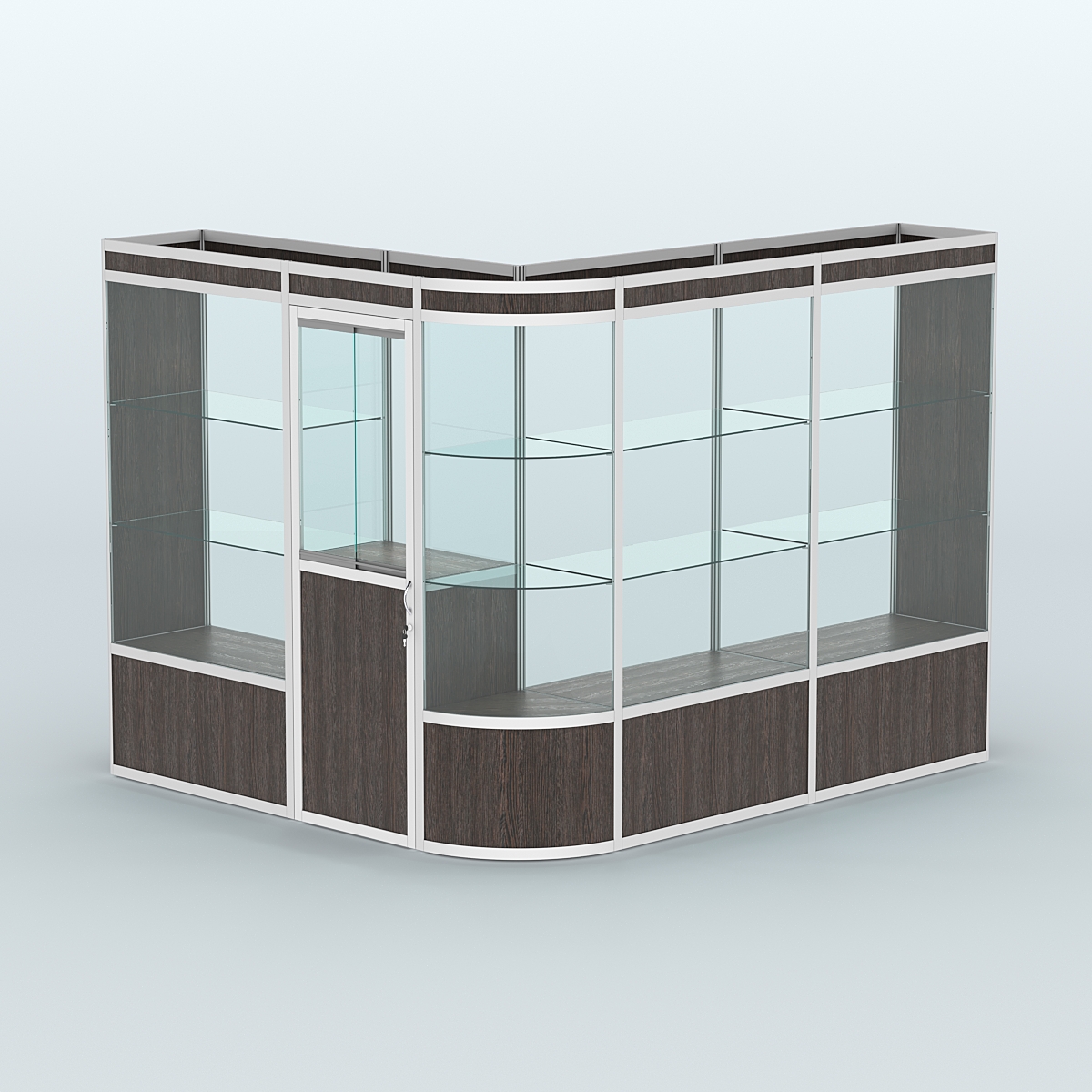 Павильон из профиля угловой №2а (5,5 кв.м) Дуб Венге