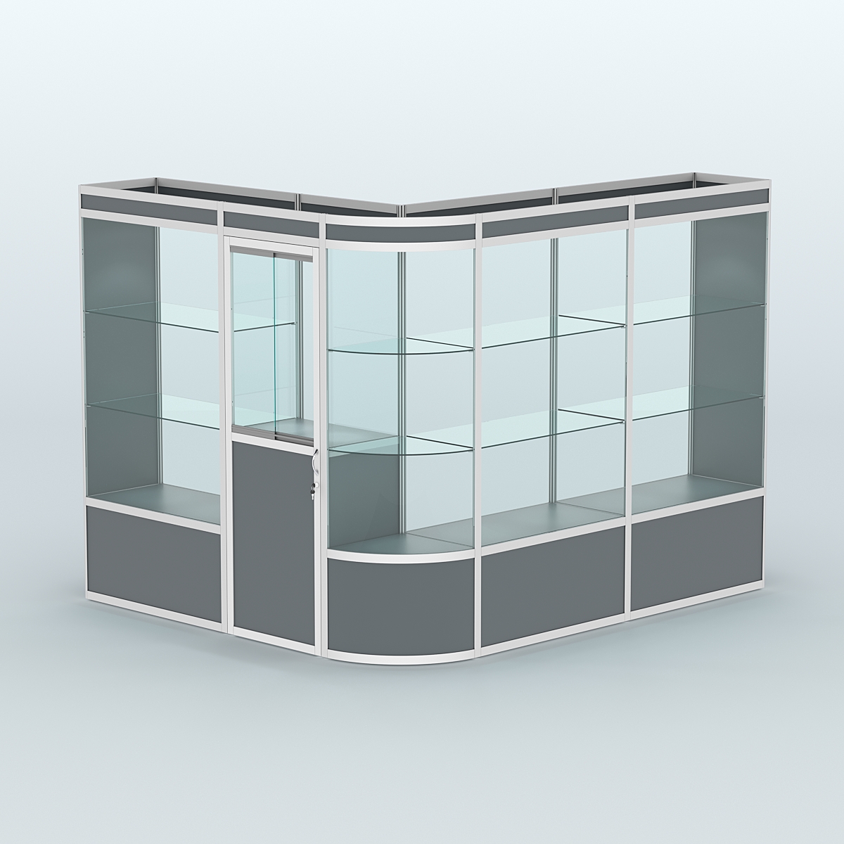 Павильон из профиля угловой №2а (5,5 кв.м) Темно-Серый