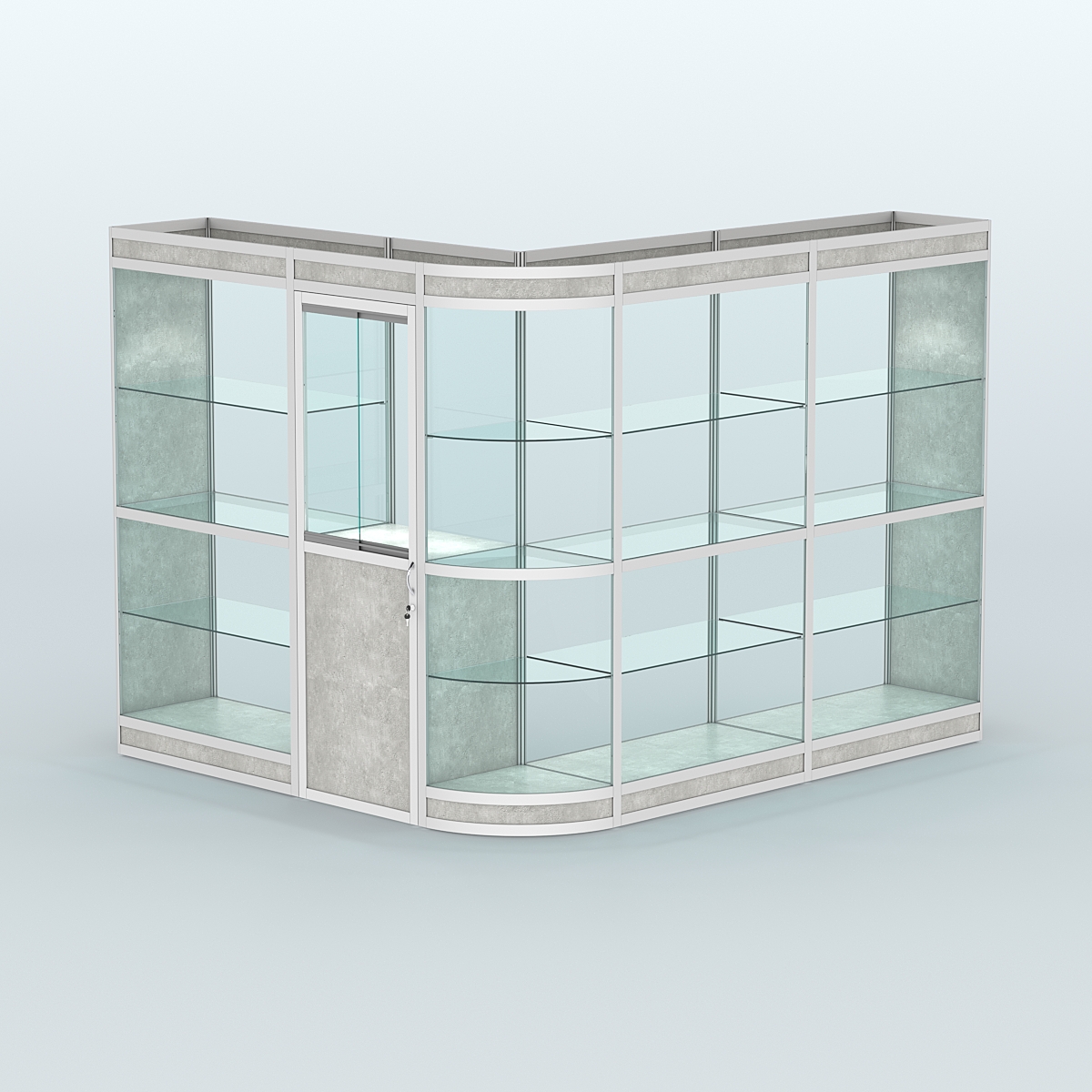 Павильон из профиля угловой №2в (5,5 кв.м) Метрополитан Грей