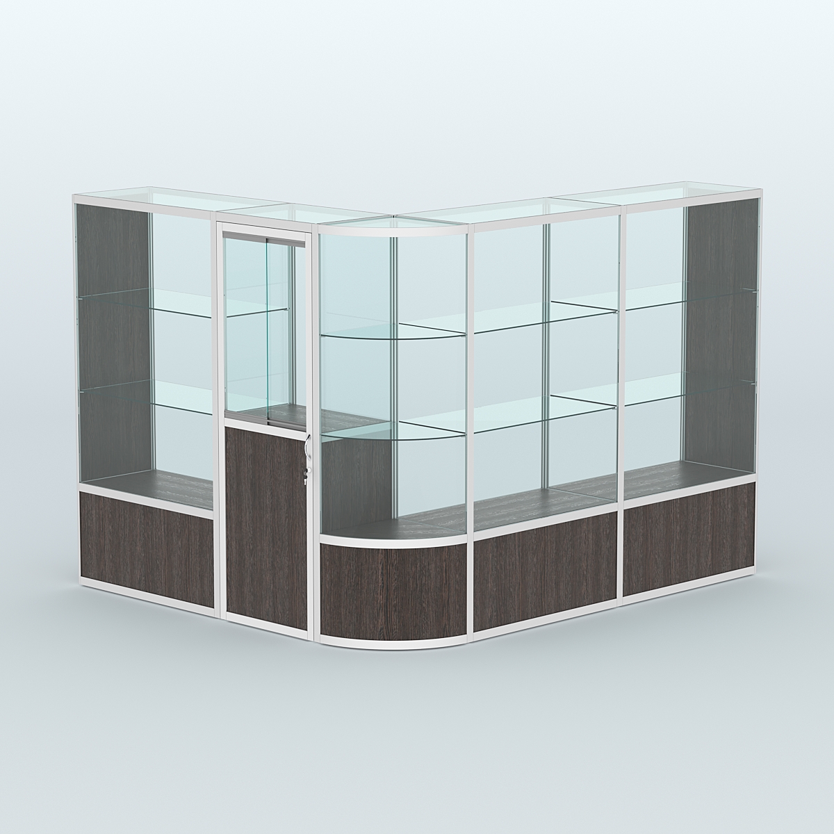 Павильон из профиля угловой №2б (5,5 кв.м) Дуб Венге