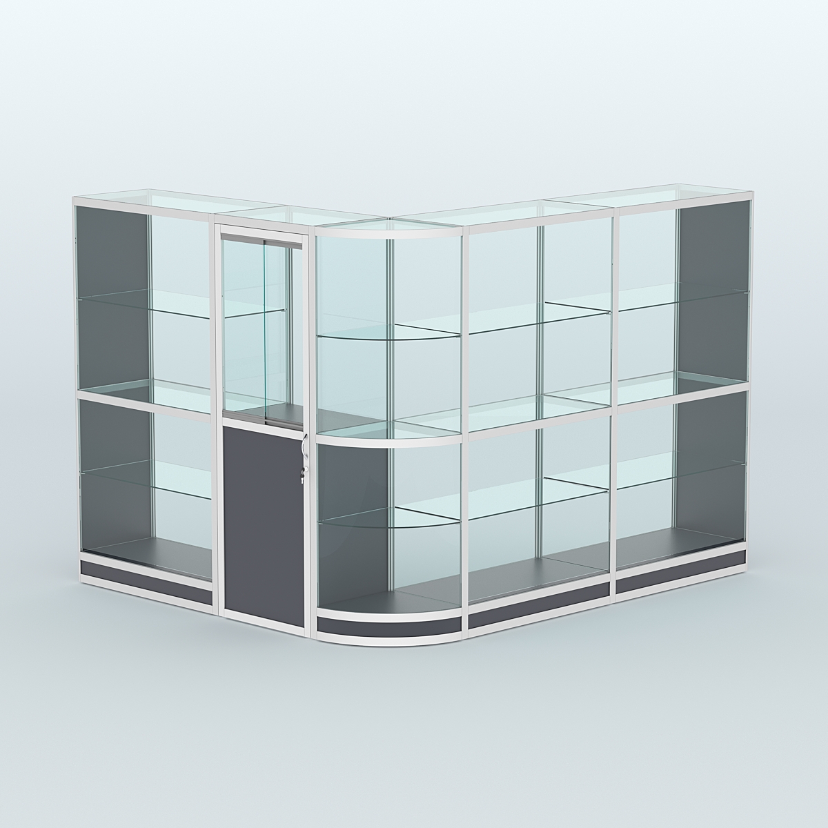 Павильон из профиля угловой №2г (5,5 кв.м) Антрацит