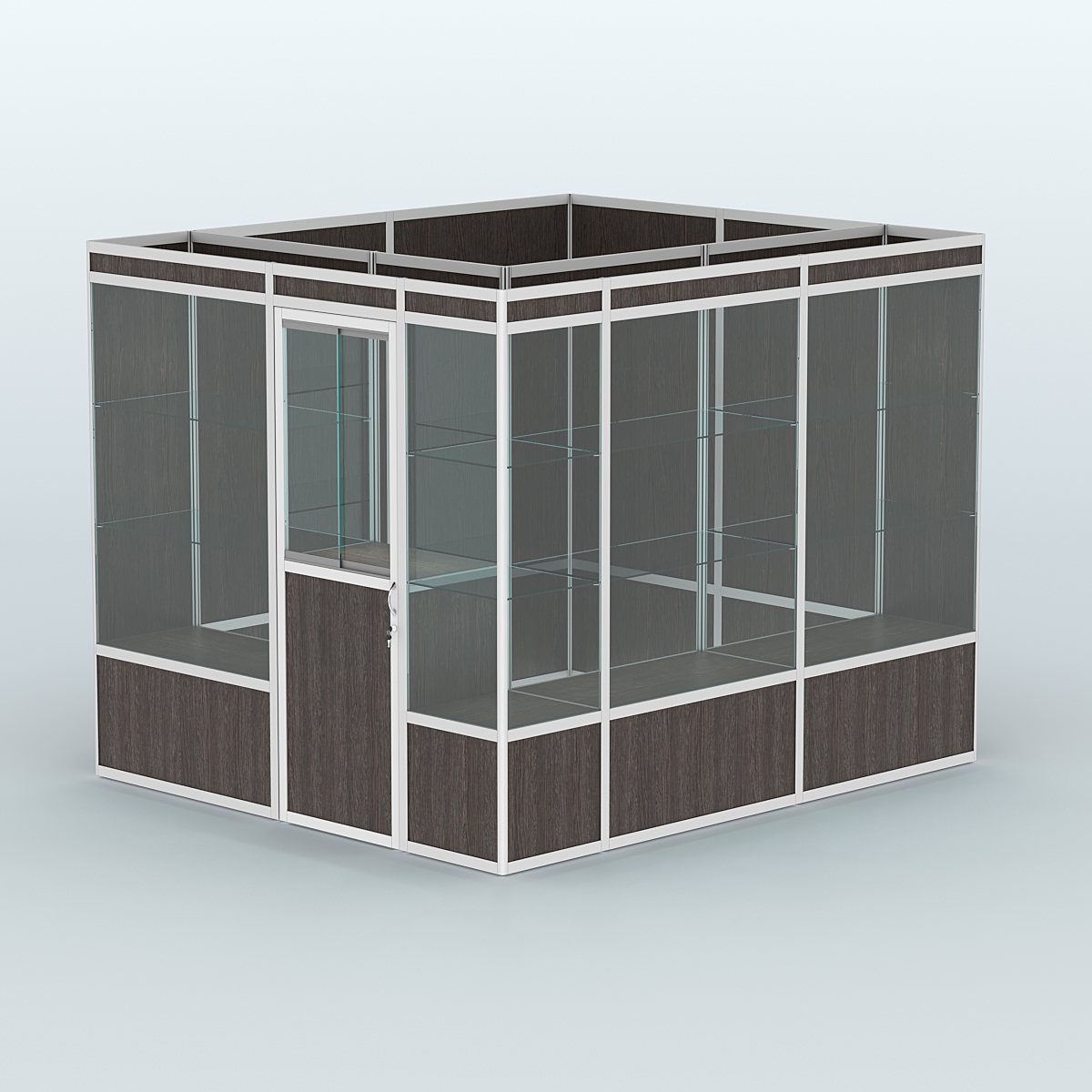 Павильон из профиля угловой №4а (5,5 кв.м) Дуб Венге