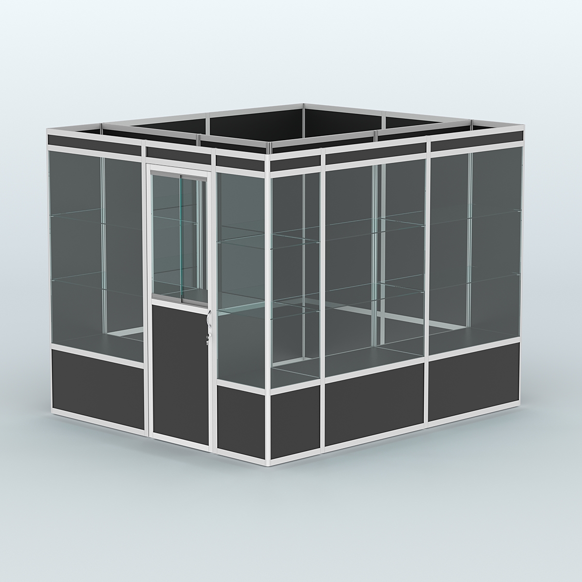 Павильон из профиля угловой №4а (5,5 кв.м) Черный