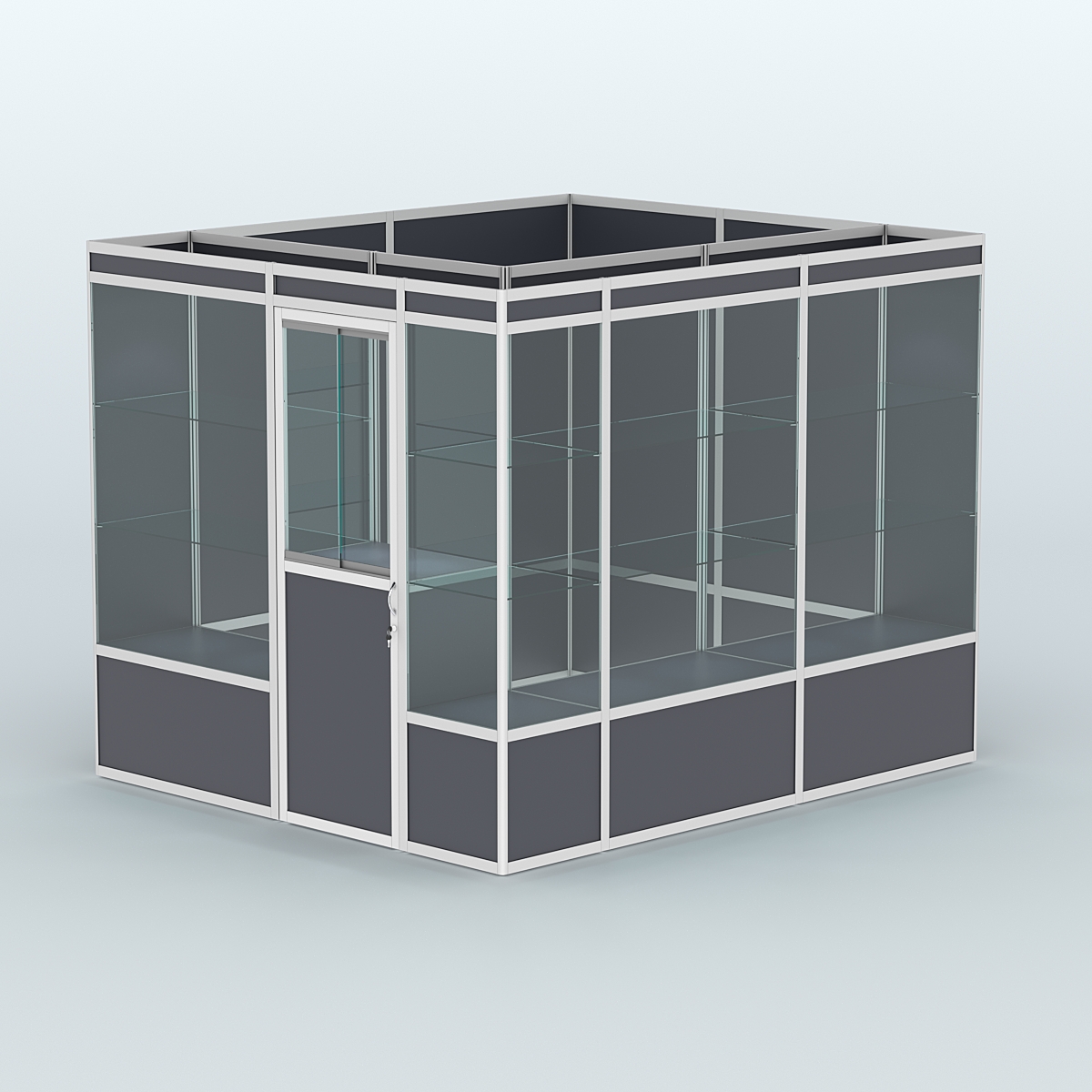 Павильон из профиля угловой №4а (5,5 кв.м) Антрацит