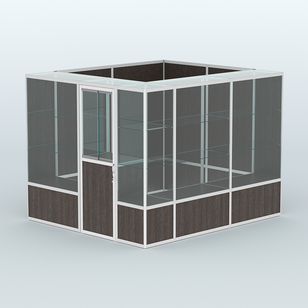 Павильон из профиля угловой №4б (5,5 кв.м) Дуб Венге