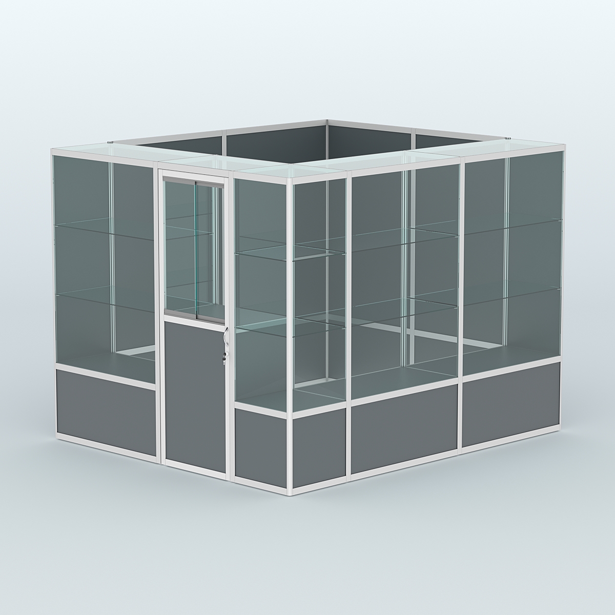 Павильон из профиля угловой №4б (5,5 кв.м) Темно-Серый