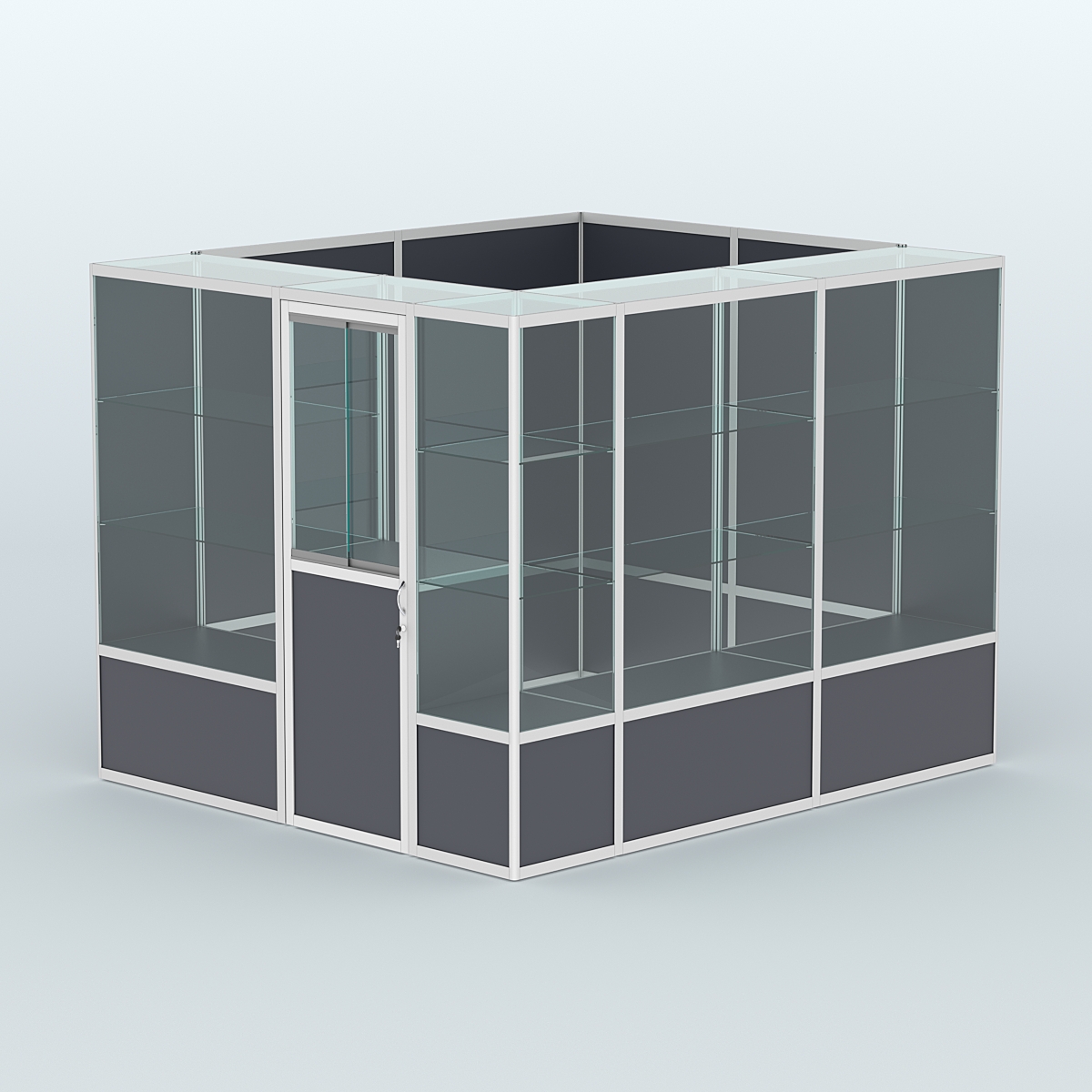 Павильон из профиля угловой №4б (5,5 кв.м) Антрацит