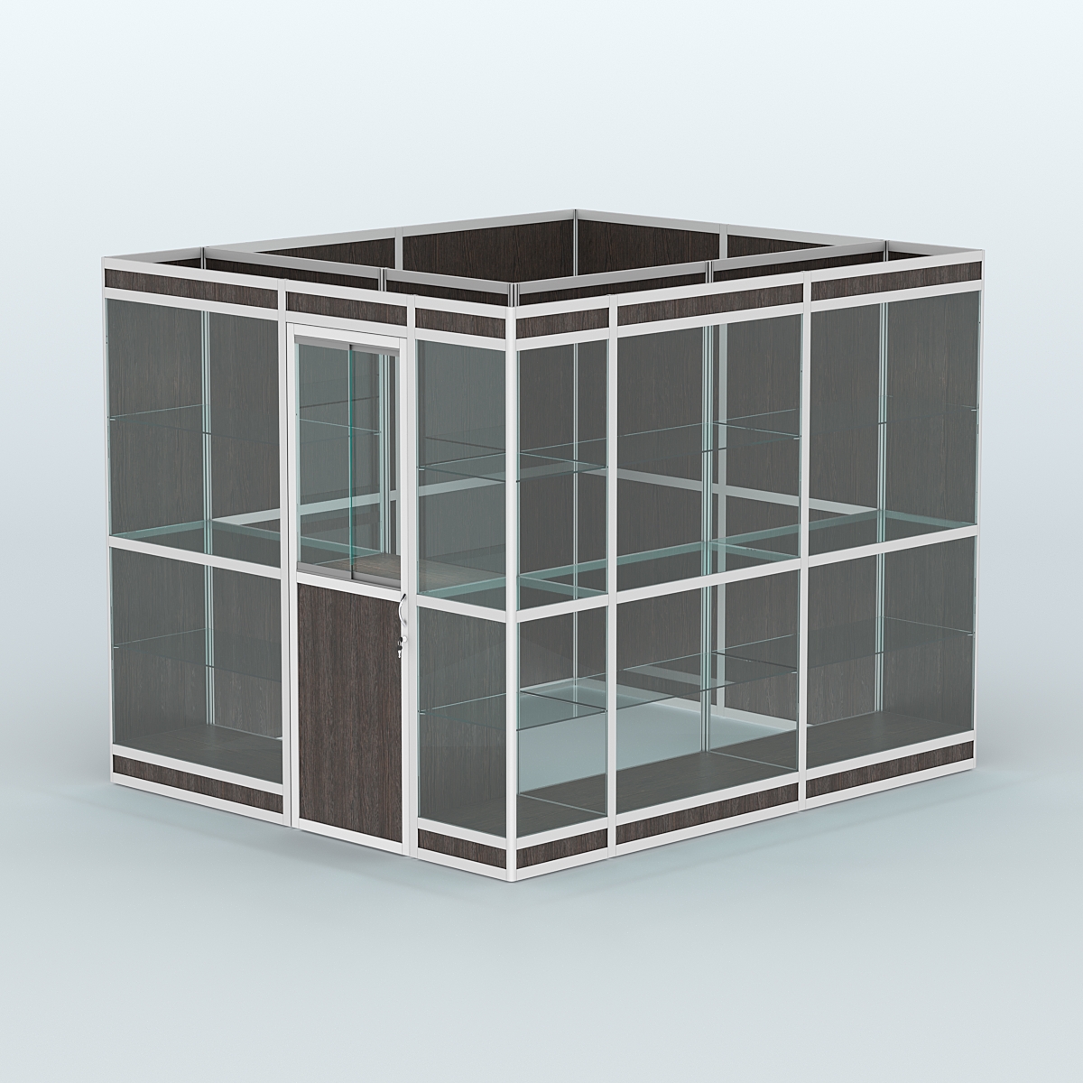 Павильон из профиля угловой №4в (5,5 кв.м) Дуб Венге