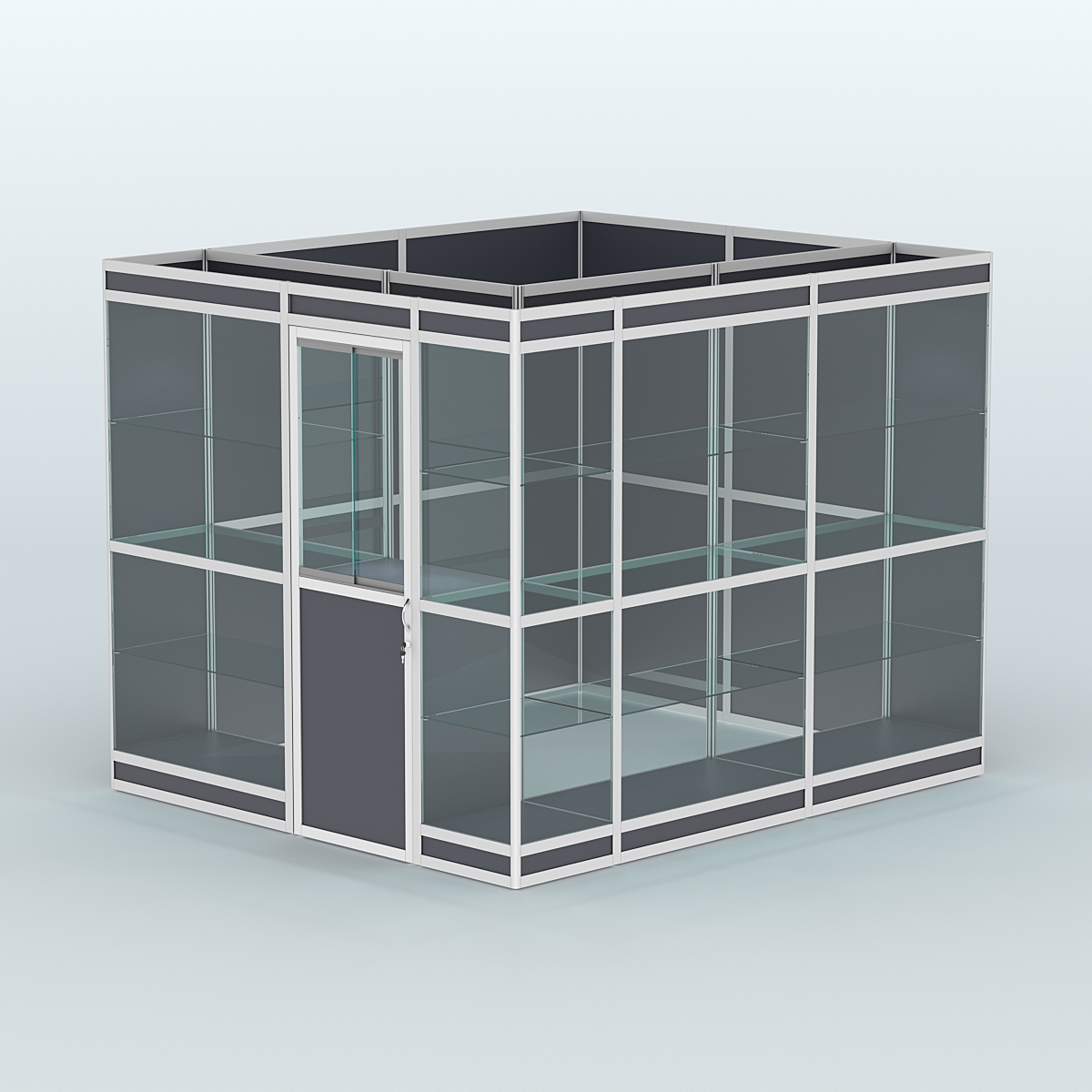 Павильон из профиля угловой №4в (5,5 кв.м) Антрацит