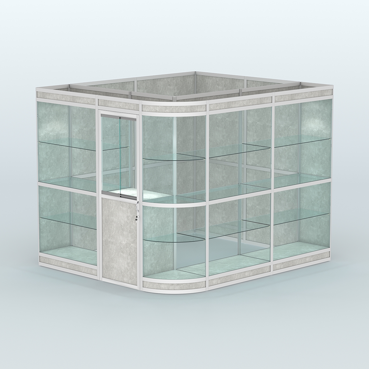 Павильон из профиля угловой №5в (5,5 кв.м) Метрополитан Грей