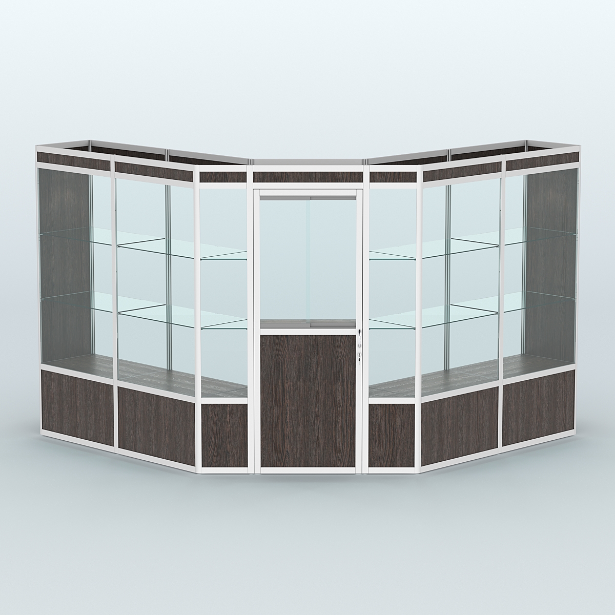 Павильон из профиля угловой №7а (9 кв.м) Дуб Венге