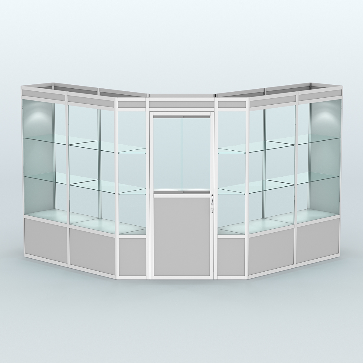 Павильон из профиля угловой №7а (9 кв.м) Серый