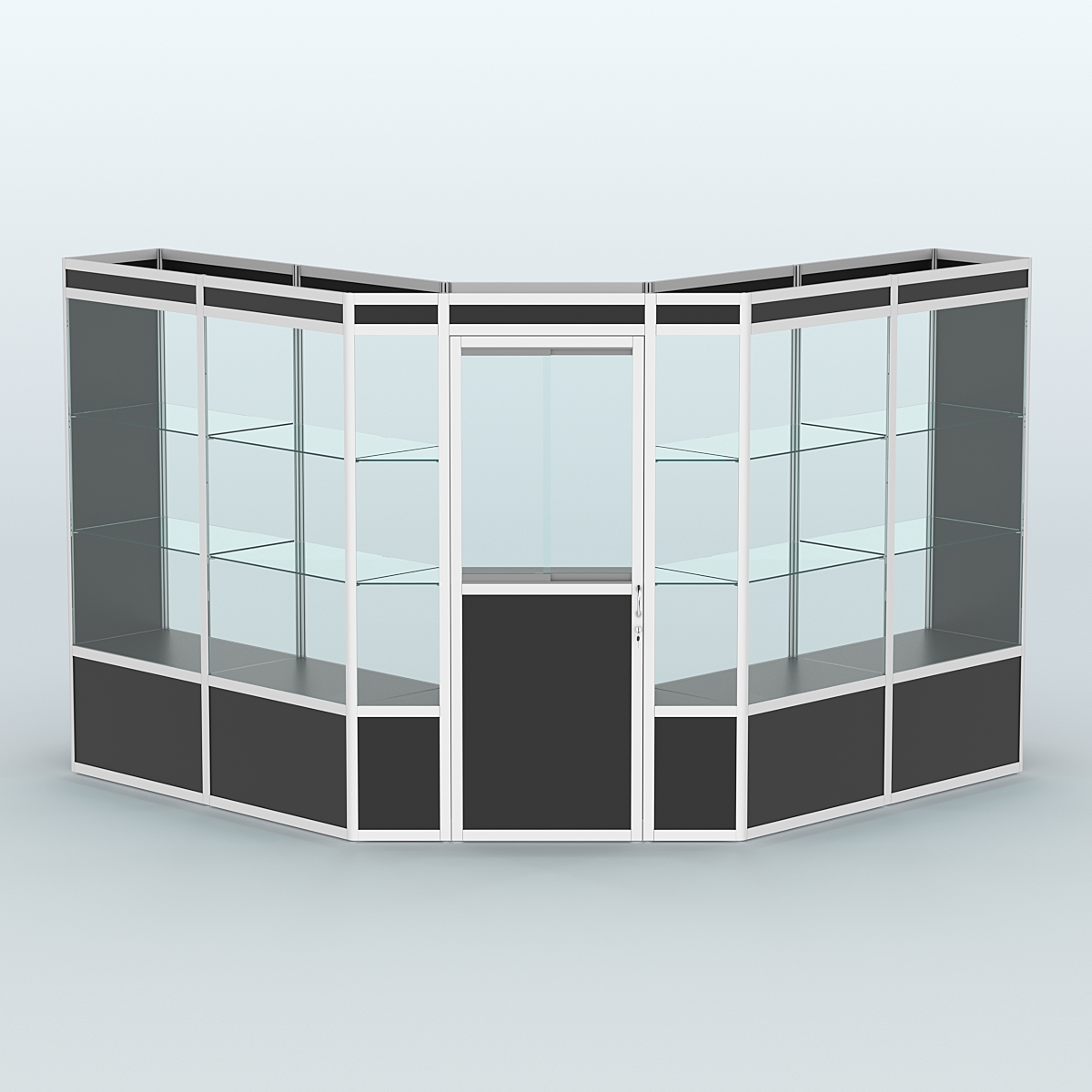 Павильон из профиля угловой №7а (9 кв.м) Черный