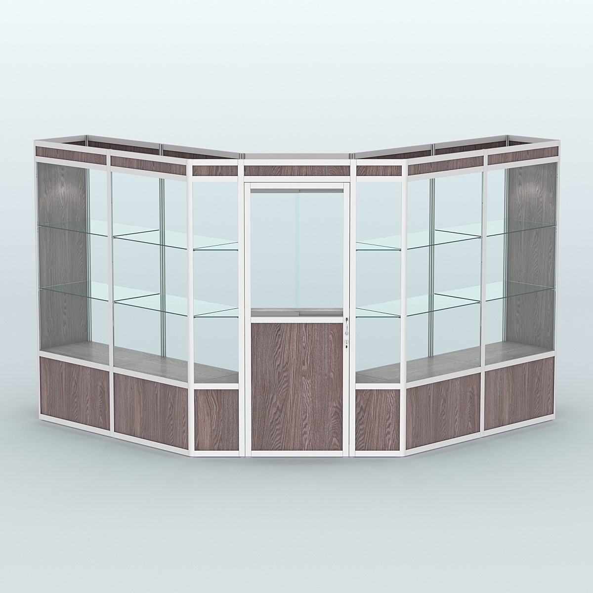 Павильон из профиля угловой №7а (9 кв.м) Ясень Анкор темный