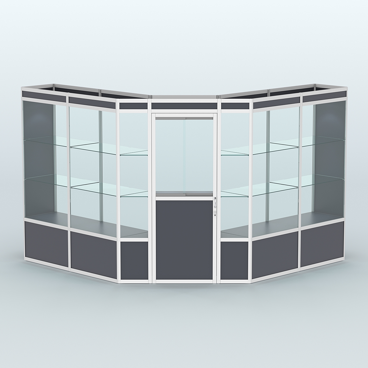 Павильон из профиля угловой №7а (9 кв.м) Антрацит