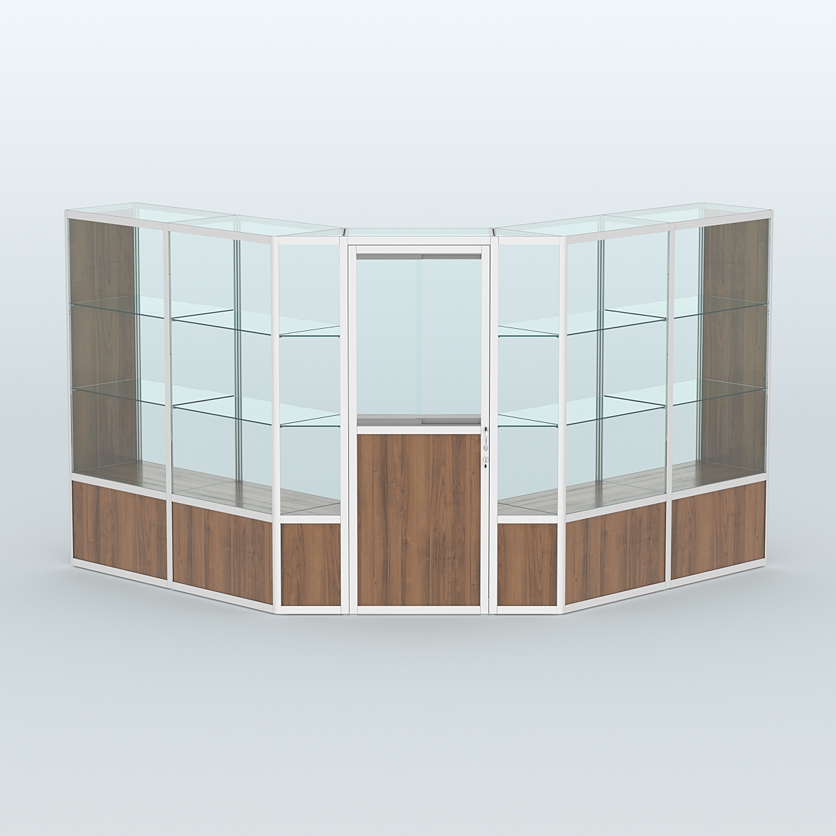 Павильон из профиля угловой №7б (9 кв.м) Орех