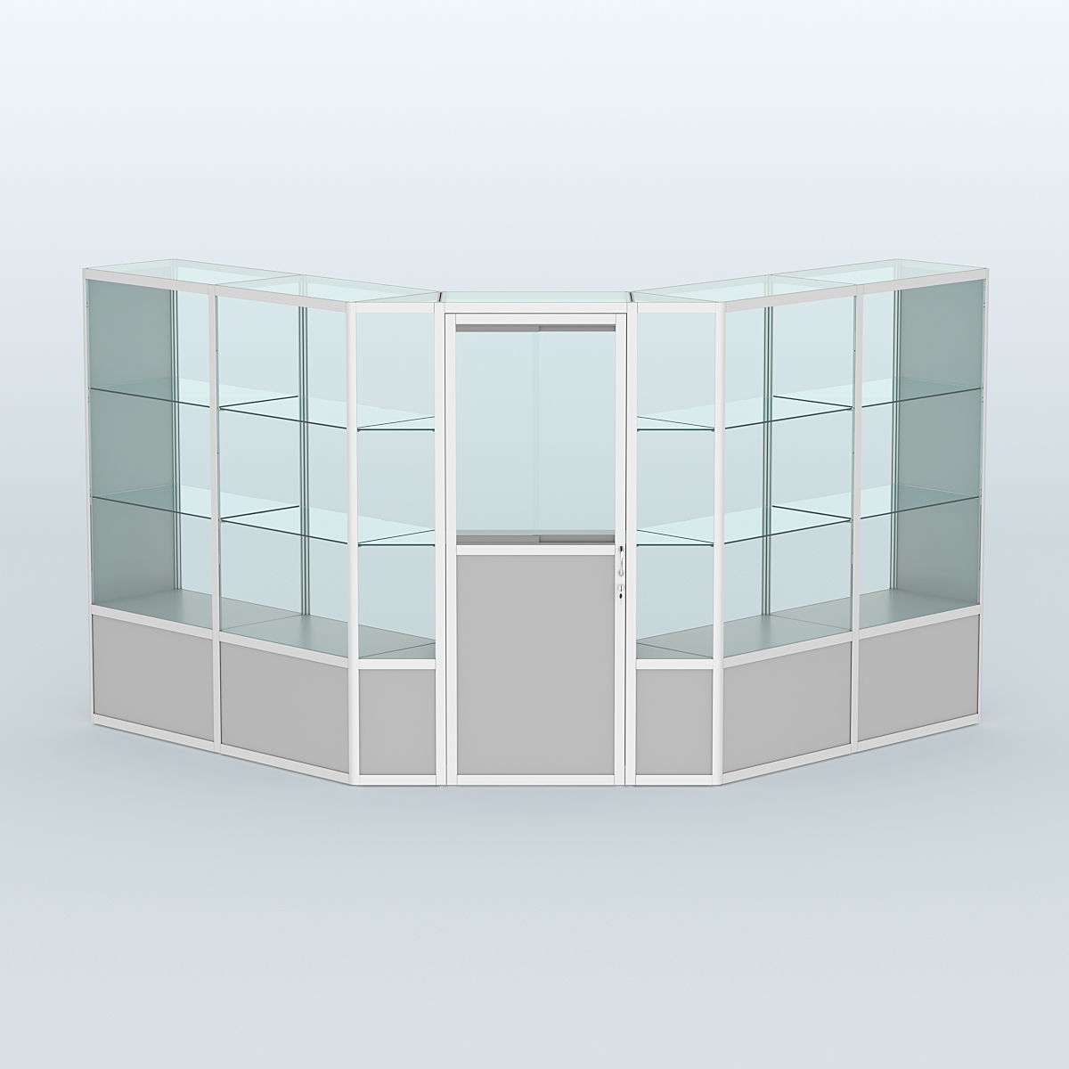 Павильон из профиля угловой №7б (9 кв.м) Серый