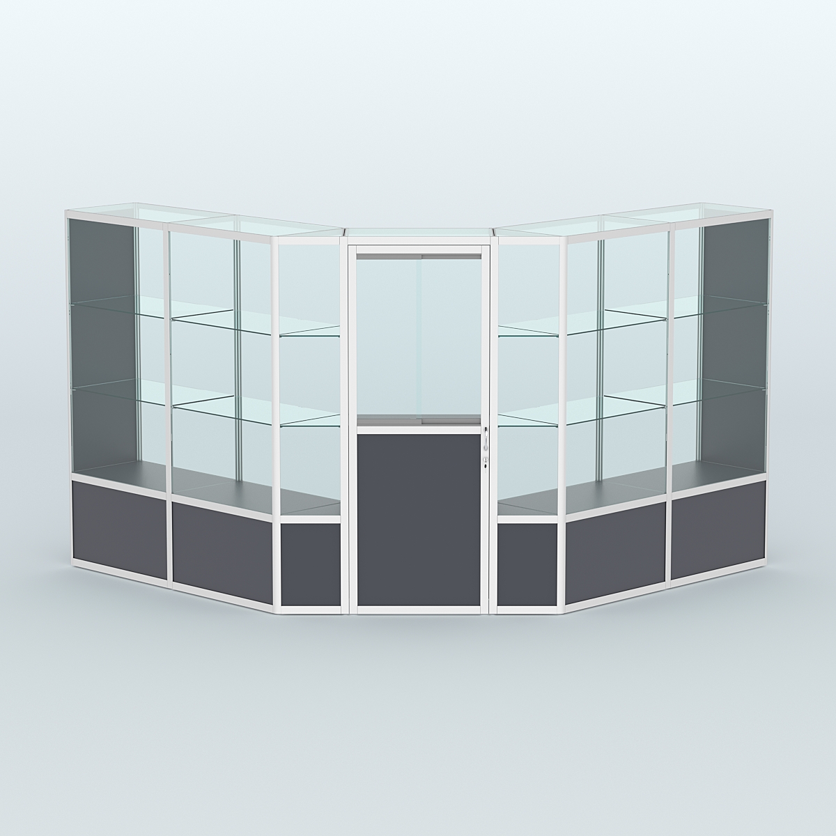 Павильон из профиля угловой №7б (9 кв.м) Антрацит