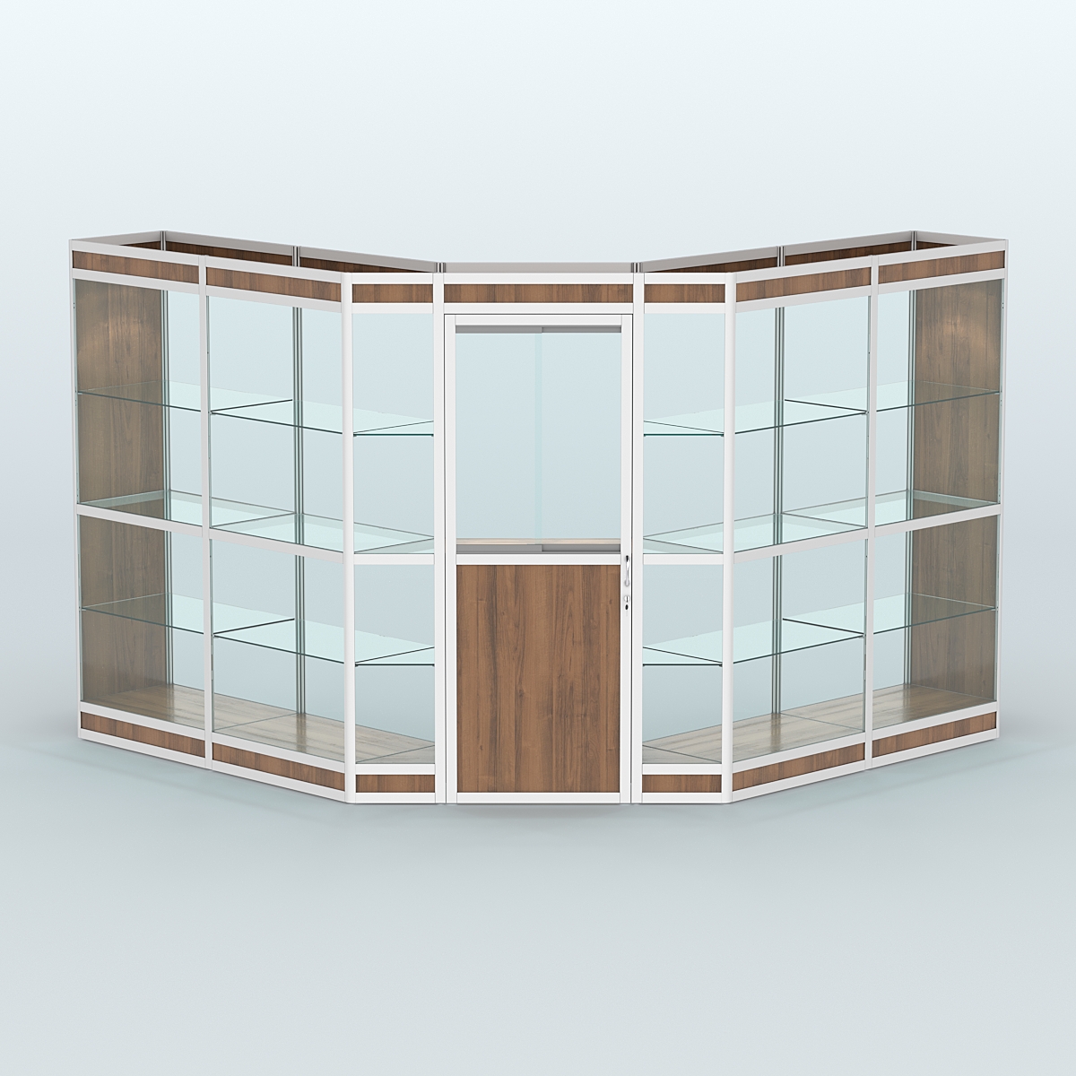 Павильон из профиля угловой №7в (9 кв.м) Орех