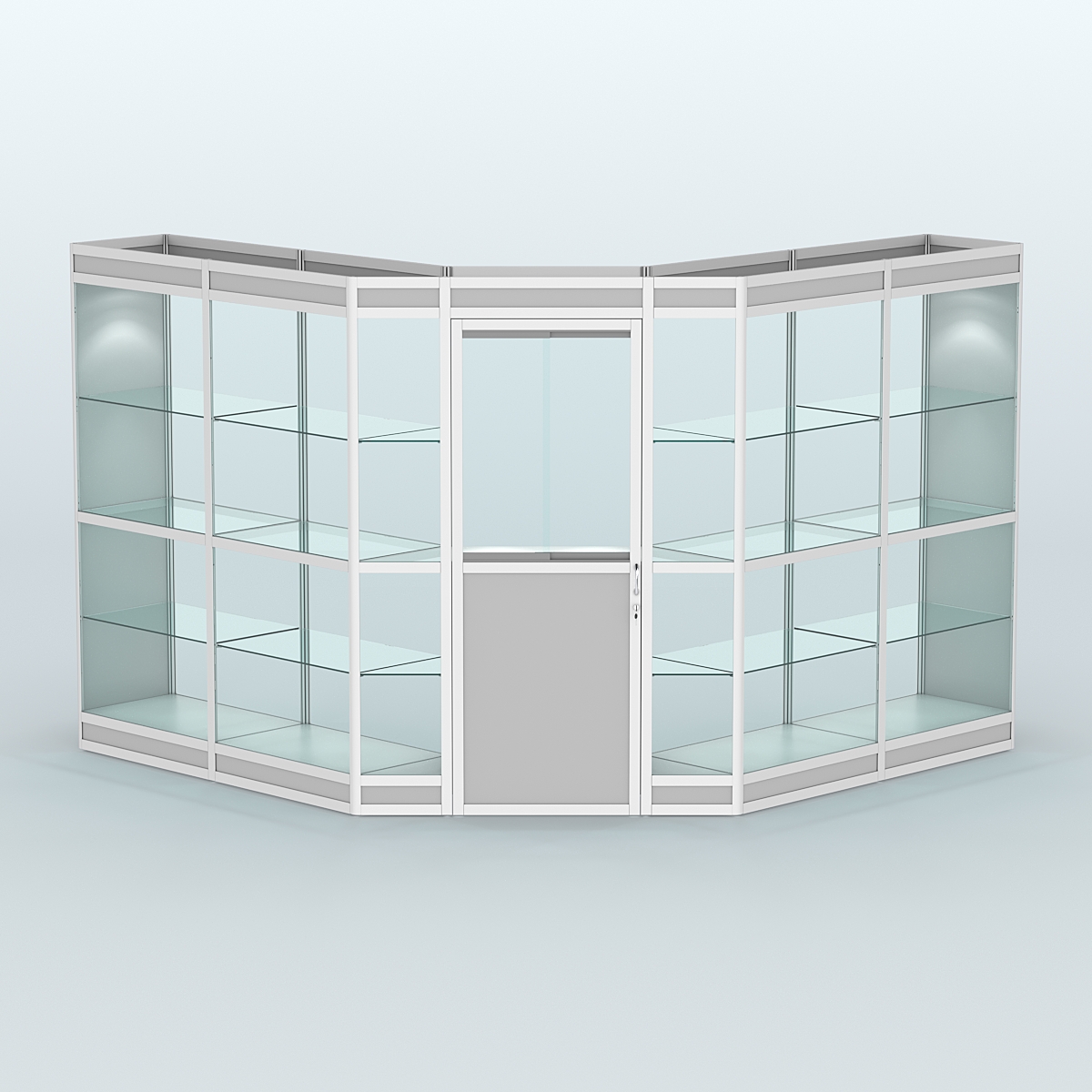 Павильон из профиля угловой №7в (9 кв.м) Серый