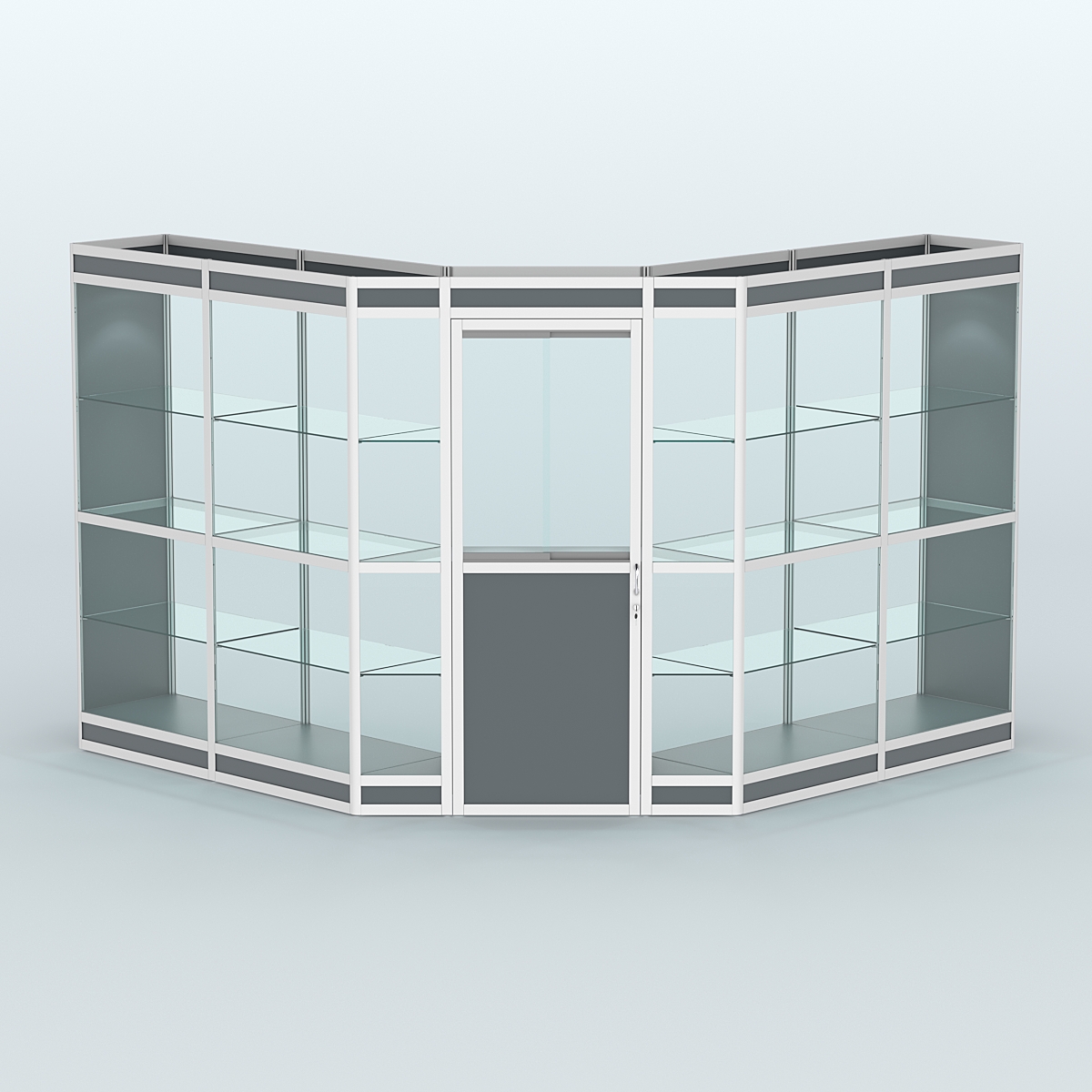 Павильон из профиля угловой №7в (9 кв.м) Темно-Серый