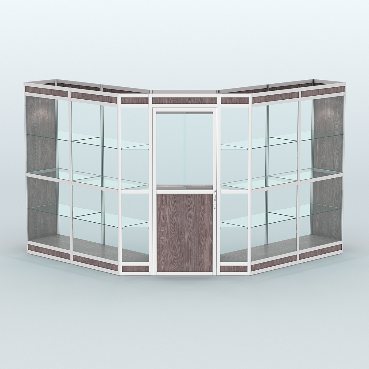 Павильон из профиля угловой №7в (9 кв.м) Ясень Анкор темный