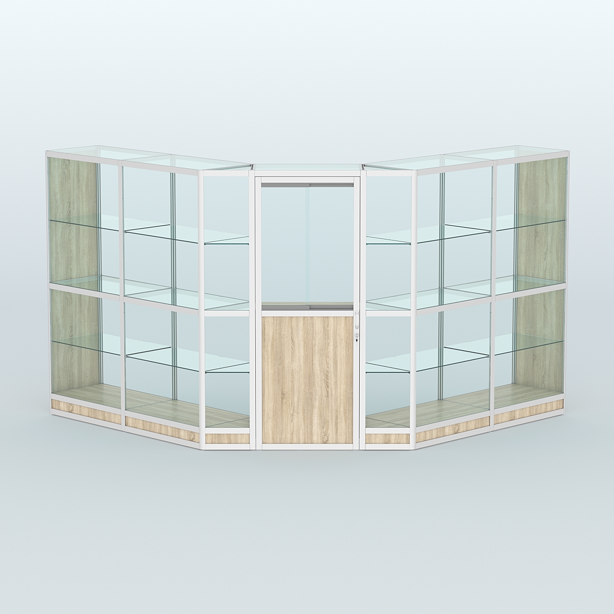 Павильон из профиля угловой №7г (9 кв.м) Дуб Сонома