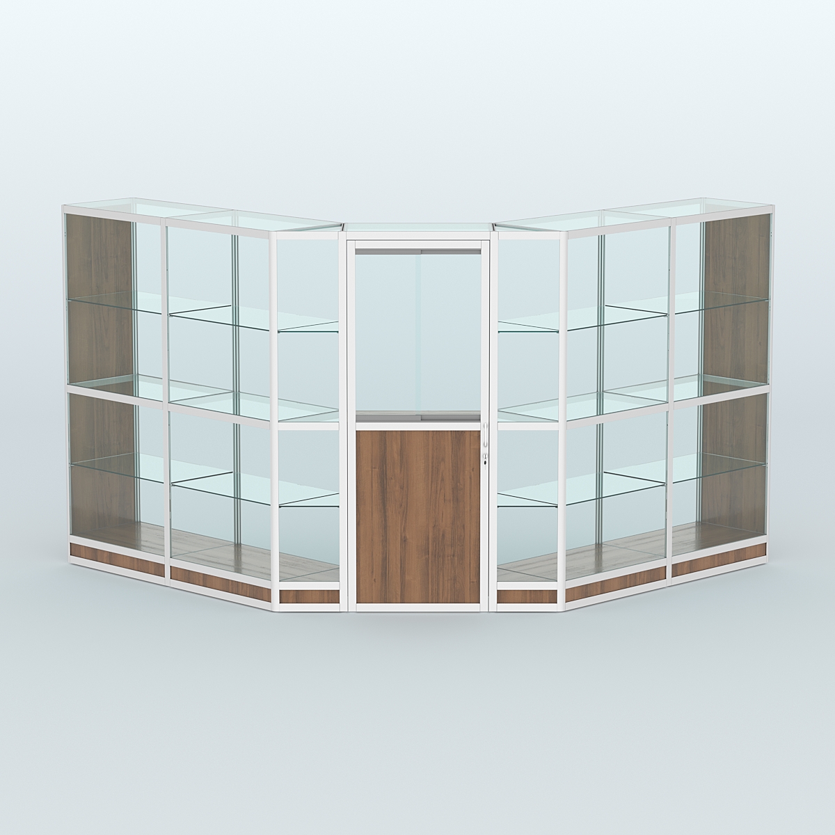 Павильон из профиля угловой №7г (9 кв.м) Орех