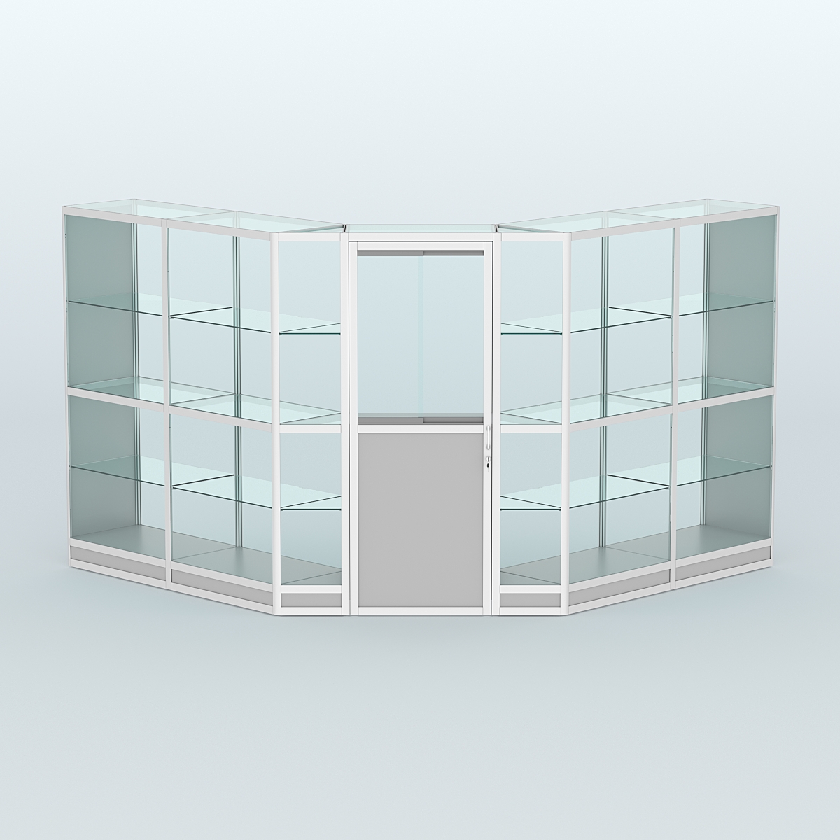 Павильон из профиля угловой №7г (9 кв.м) Серый