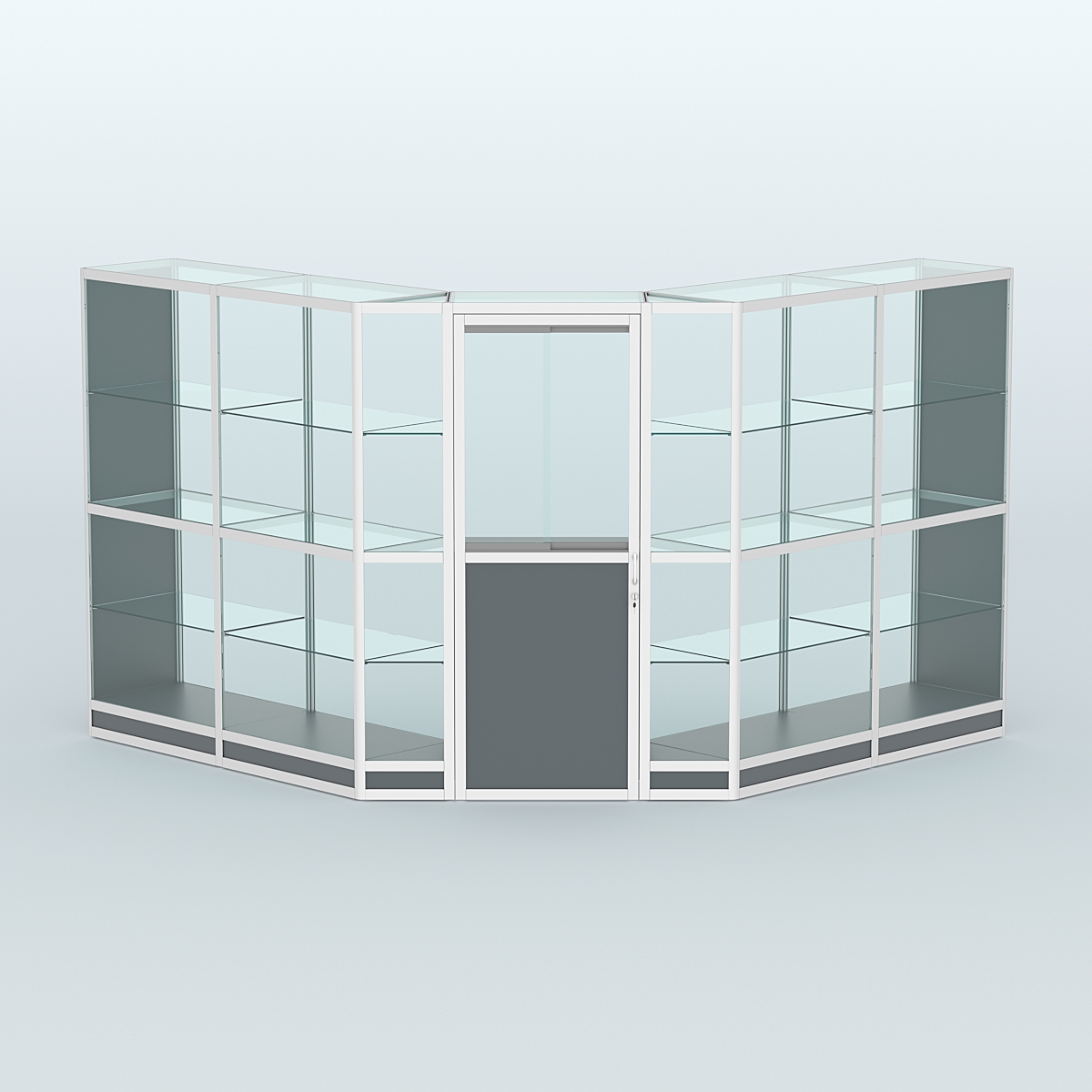 Павильон из профиля угловой №7г (9 кв.м) Темно-Серый