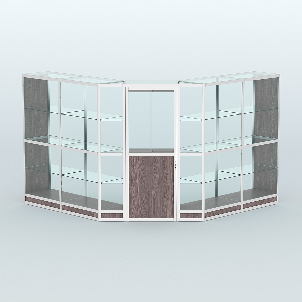 Павильон из профиля угловой №7г (9 кв.м) Ясень Анкор темный