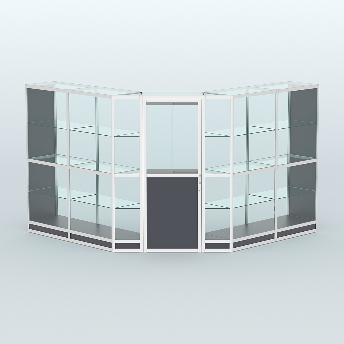 Павильон из профиля угловой №7г (9 кв.м) Антрацит