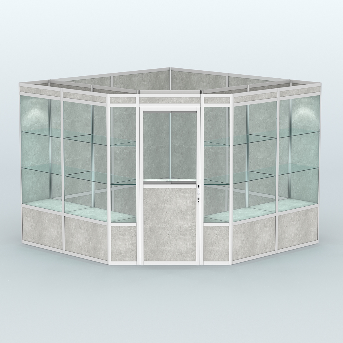 Павильон из профиля угловой №8а (9 кв.м) Метрополитан Грей