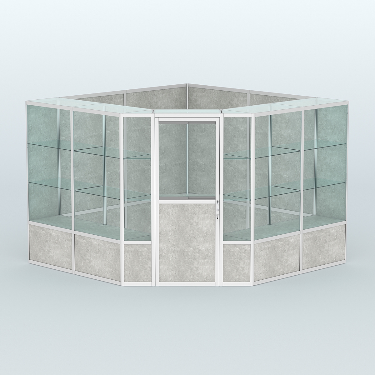 Павильон из профиля угловой №8б (9 кв.м) Метрополитан Грей