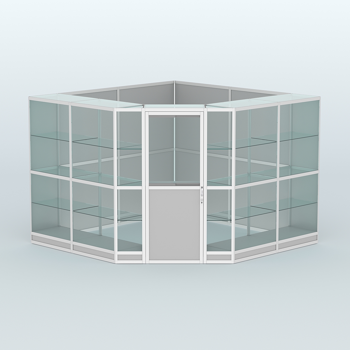 Павильон из профиля угловой №8г (9 кв.м) Серый