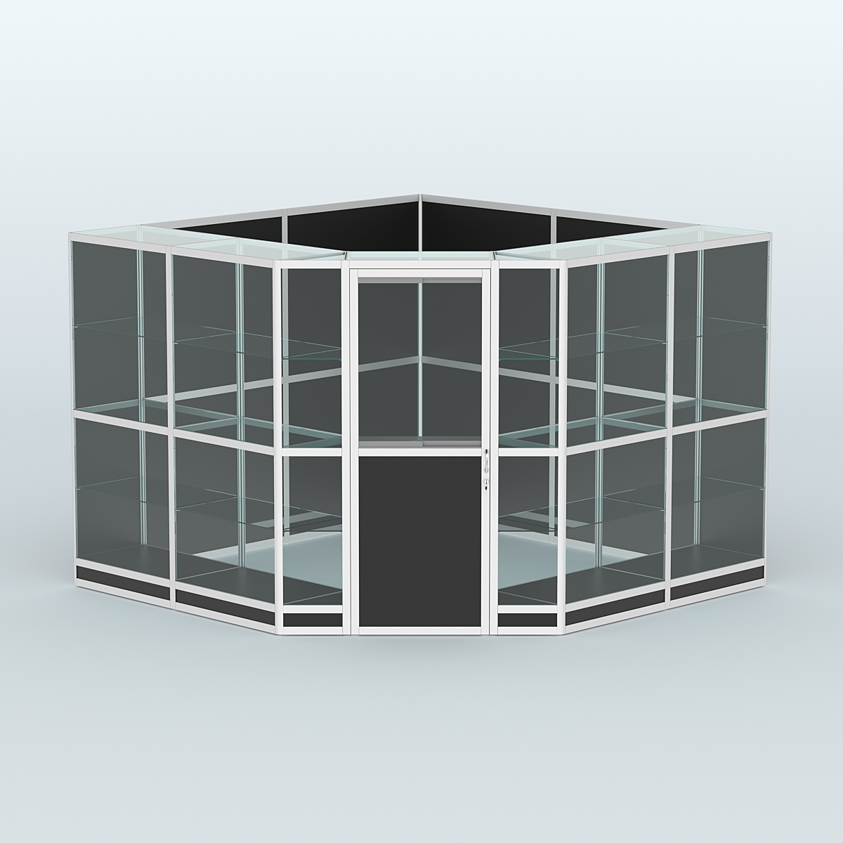 Павильон из профиля угловой №8г (9 кв.м) Черный