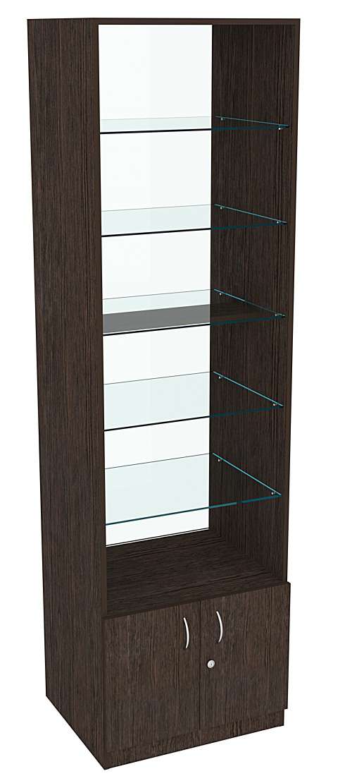 Витрина СЭСП-О №2-500 (З/C - Стекло) со стеклянными полками Дуб Венге
