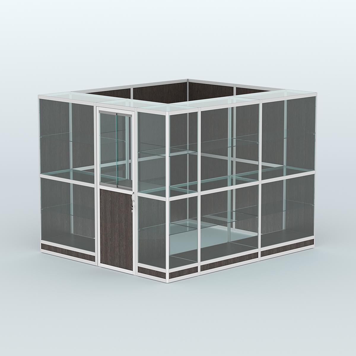 Павильон из профиля угловой №4г (5,5 кв.м) Дуб Венге