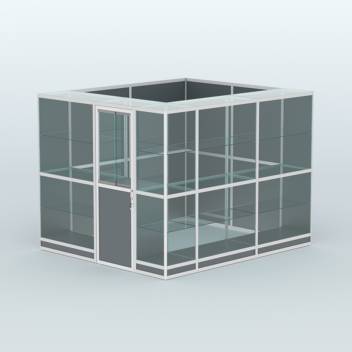 Павильон из профиля угловой №4г (5,5 кв.м) Темно-Серый