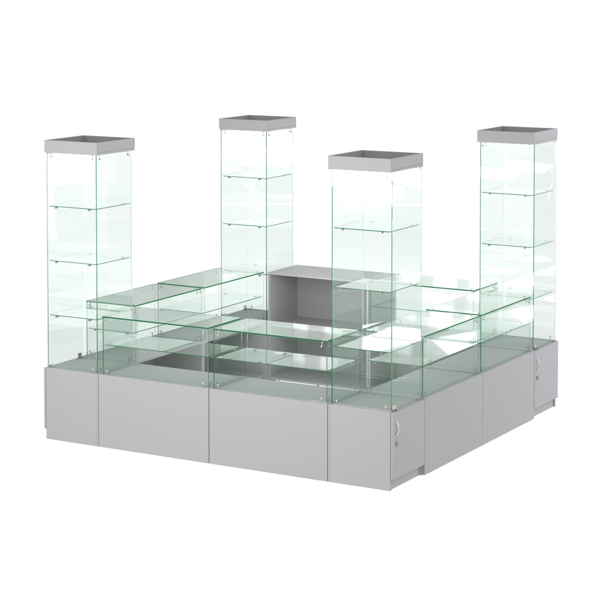 Павильон ИСТРА островной №1а (7, 29 кв.м) Серый