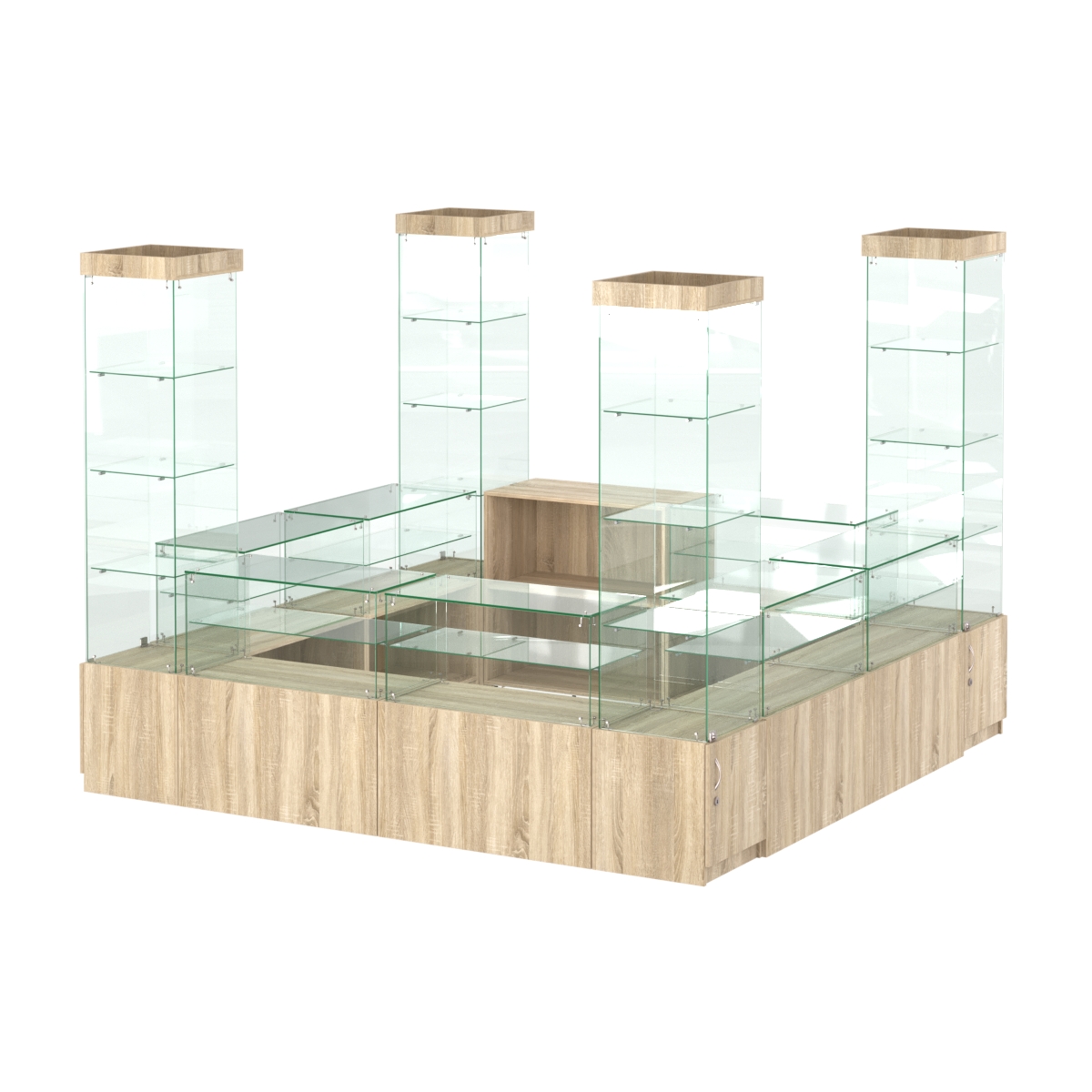 Павильон ИСТРА островной №1а (7, 29 кв.м) Дуб сонома