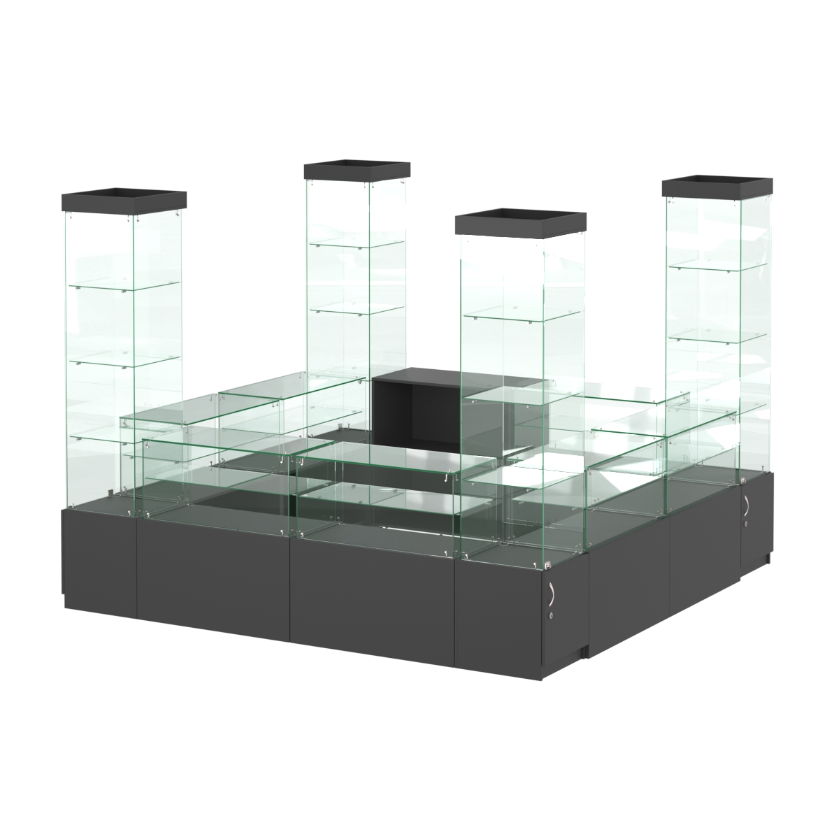 Павильон ИСТРА островной №1а (7, 29 кв.м) Черный