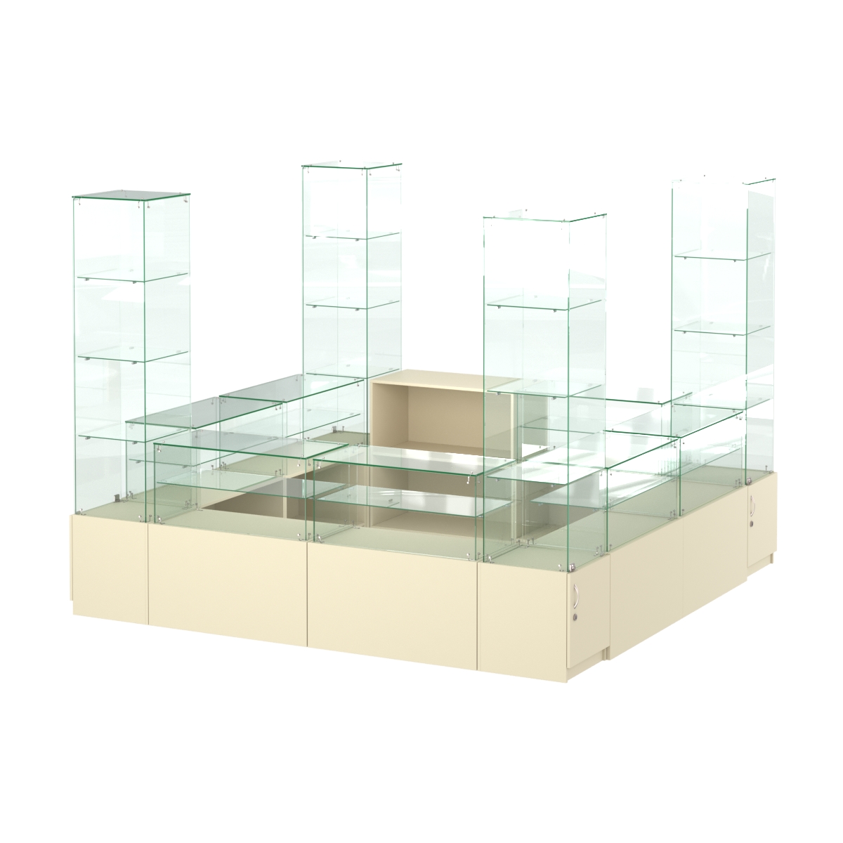 Павильон ИСТРА островной №1б (7, 29 кв.м) Крем Вайс