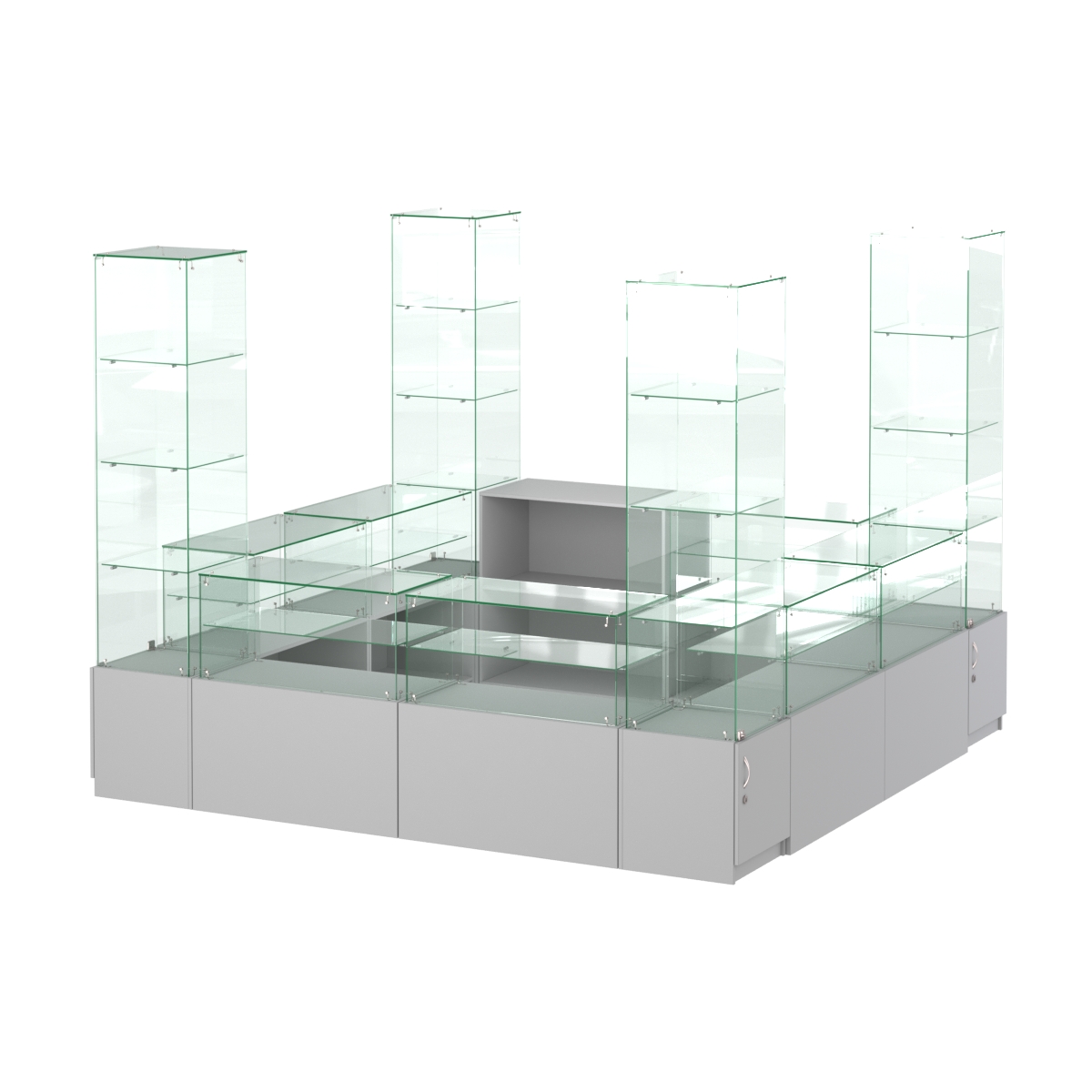 Павильон ИСТРА островной №1б (7, 29 кв.м) Серый