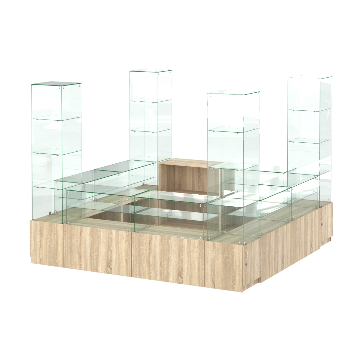 Павильон ИСТРА островной №1б (7, 29 кв.м) Дуб сонома