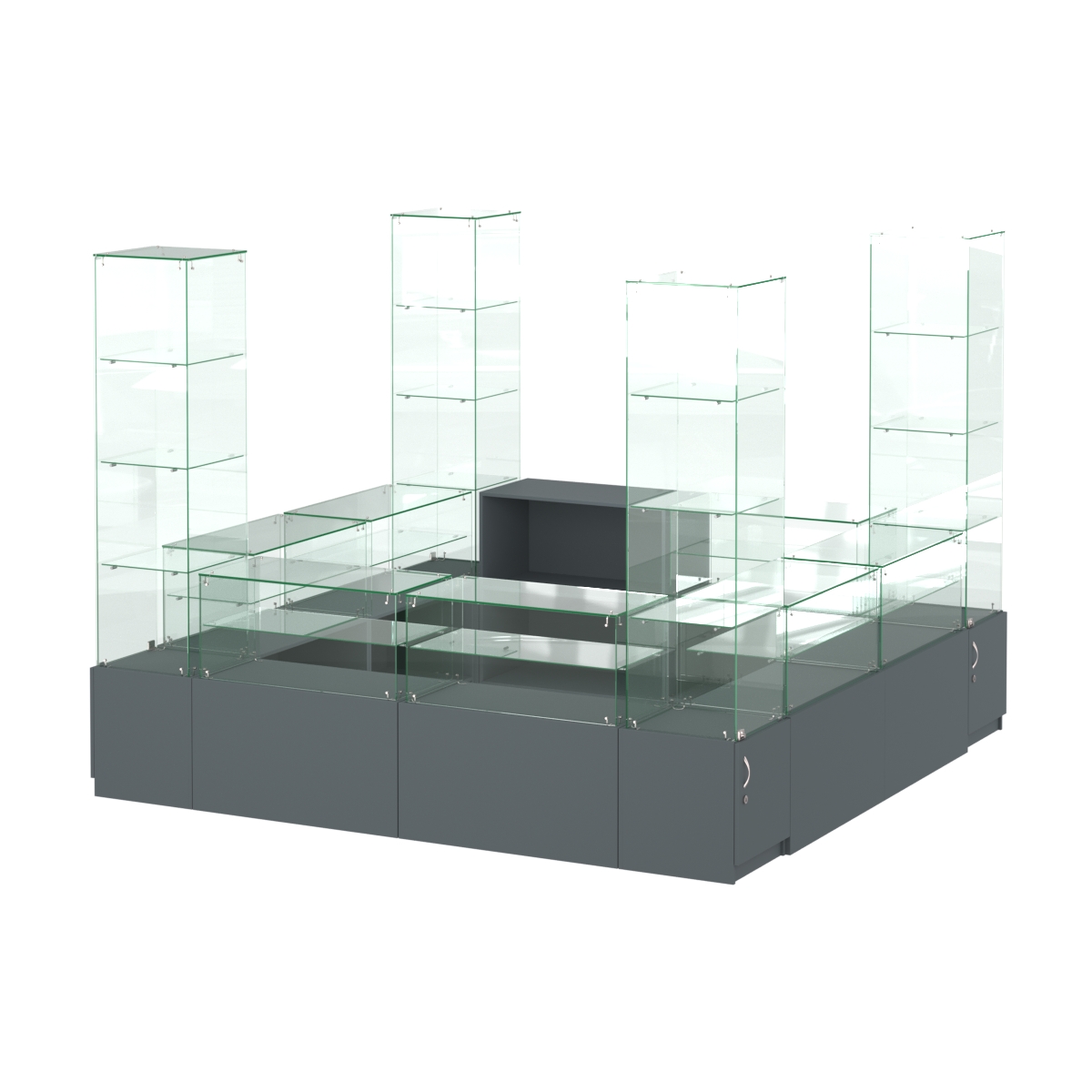 Павильон ИСТРА островной №1б (7, 29 кв.м) Темно-Серый