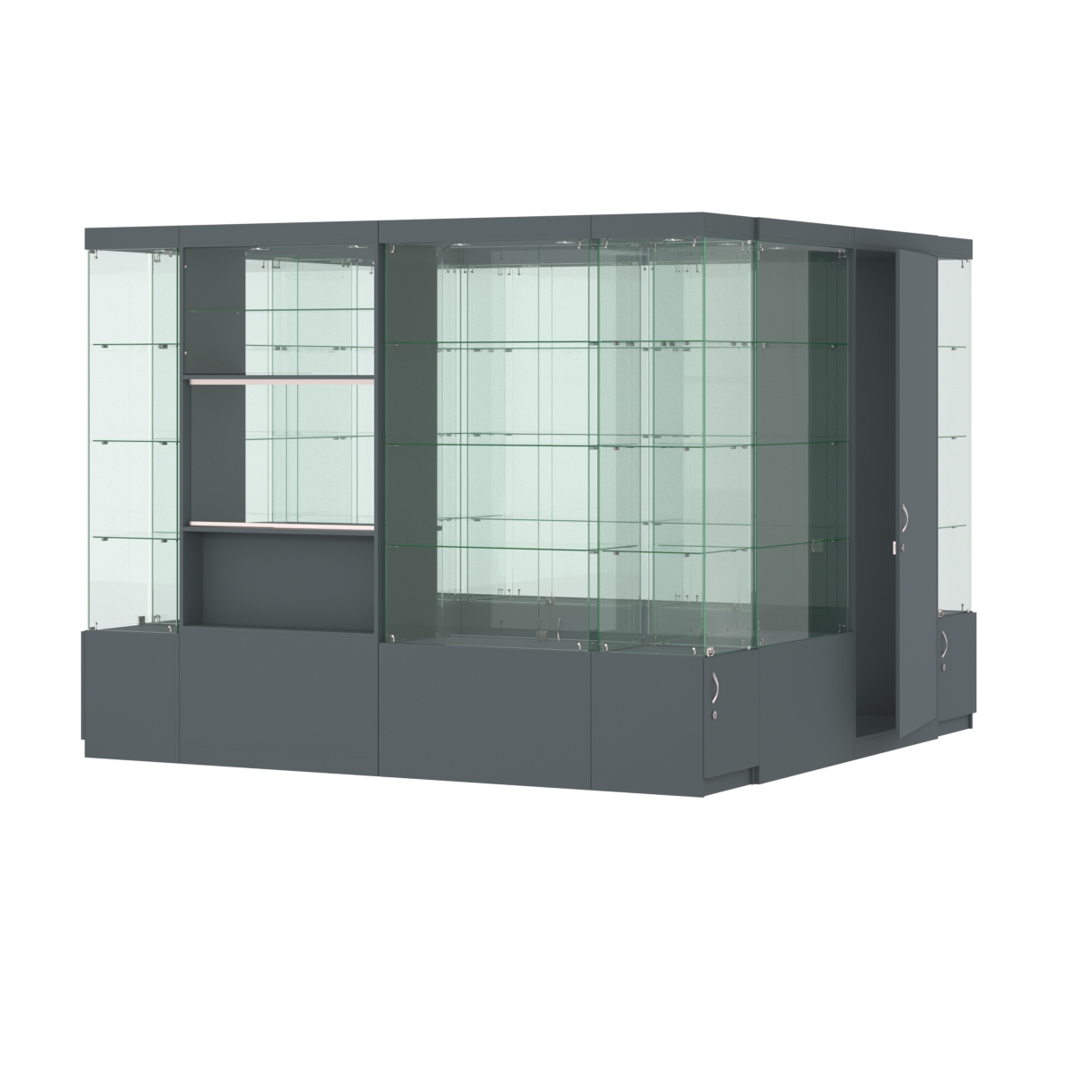 Павильон ИСТРА островной №4а (7, 29 кв.м) Темно-Серый