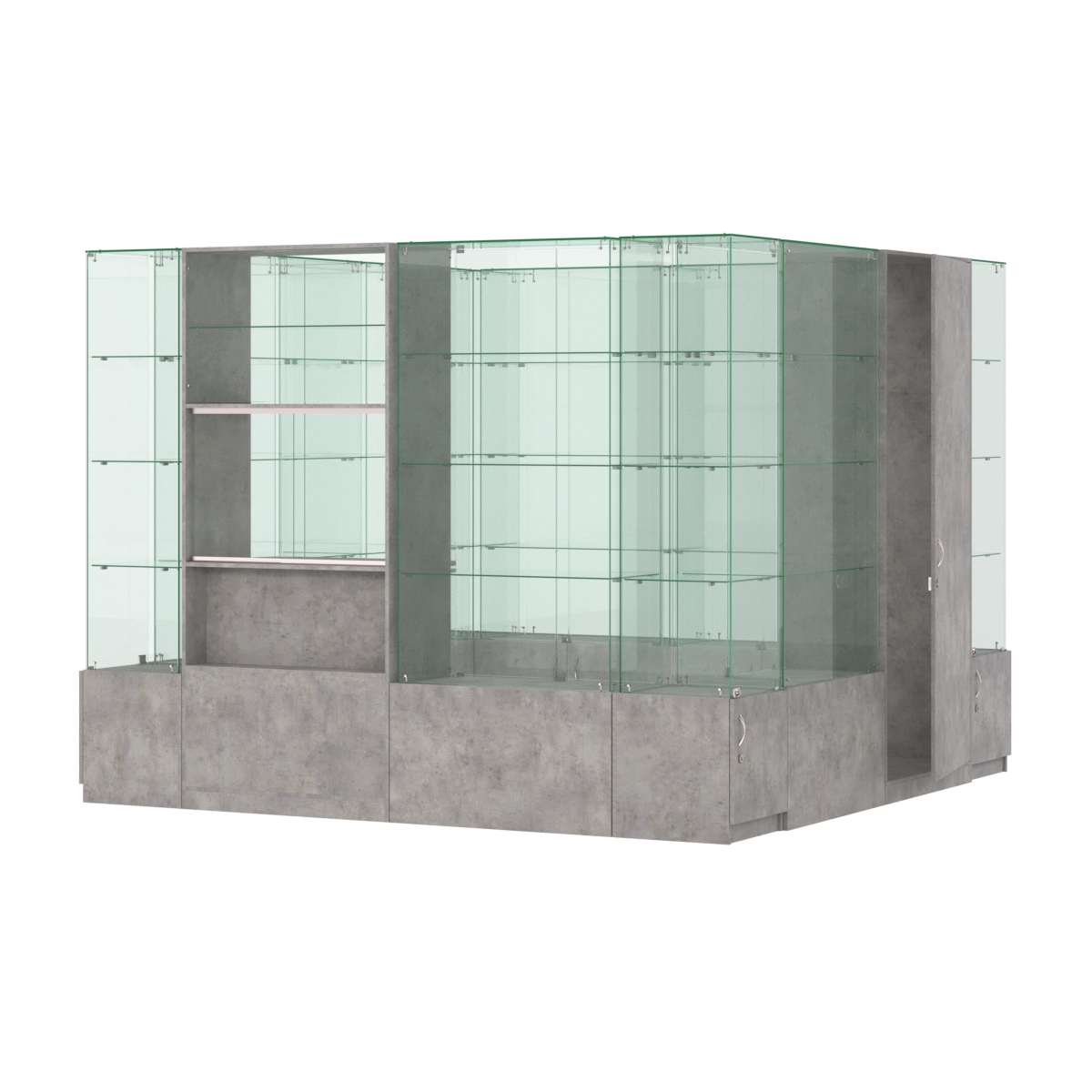 Павильон ИСТРА островной №4б (7, 29 кв.м) Бетон Чикаго светло-серый F186 ST9